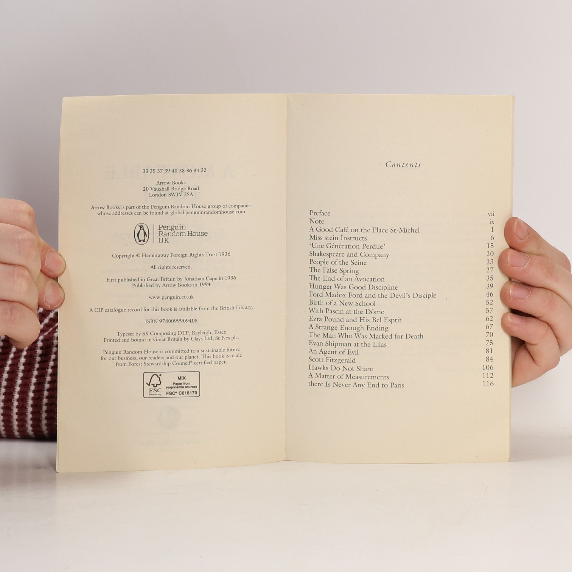 Ernest Hemingway A Moveable Feast