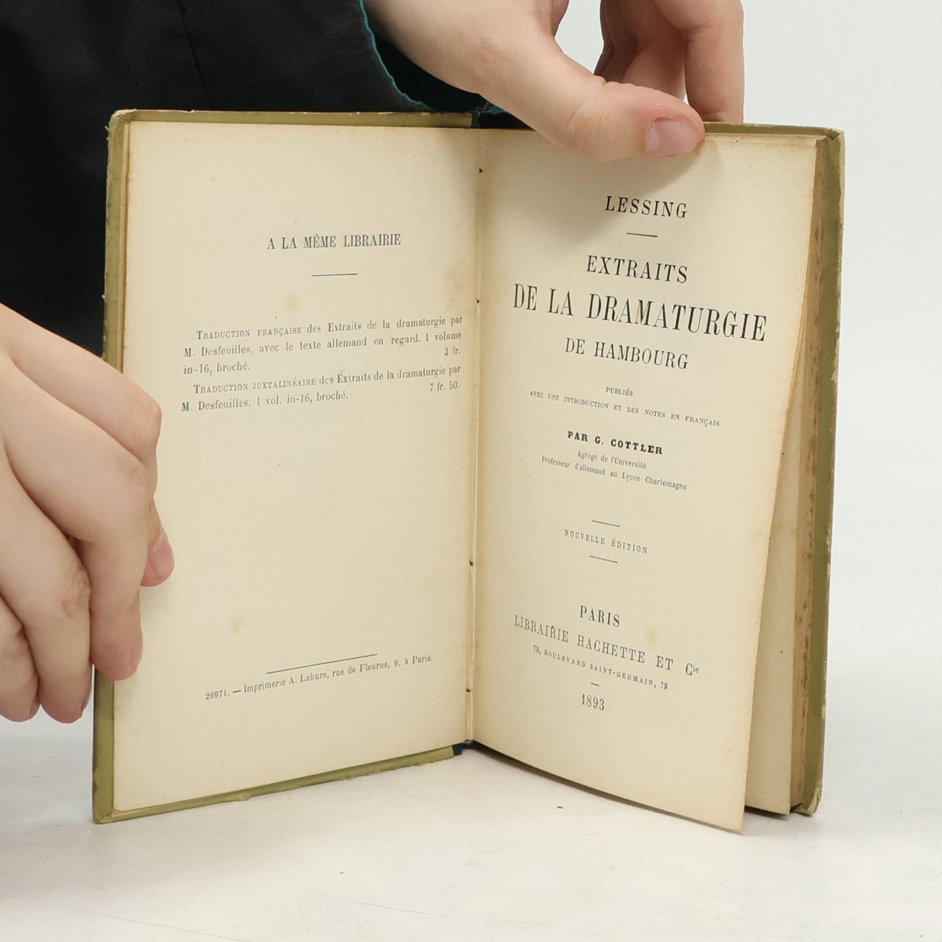 Lessing Dramaturgie de Hambourg
