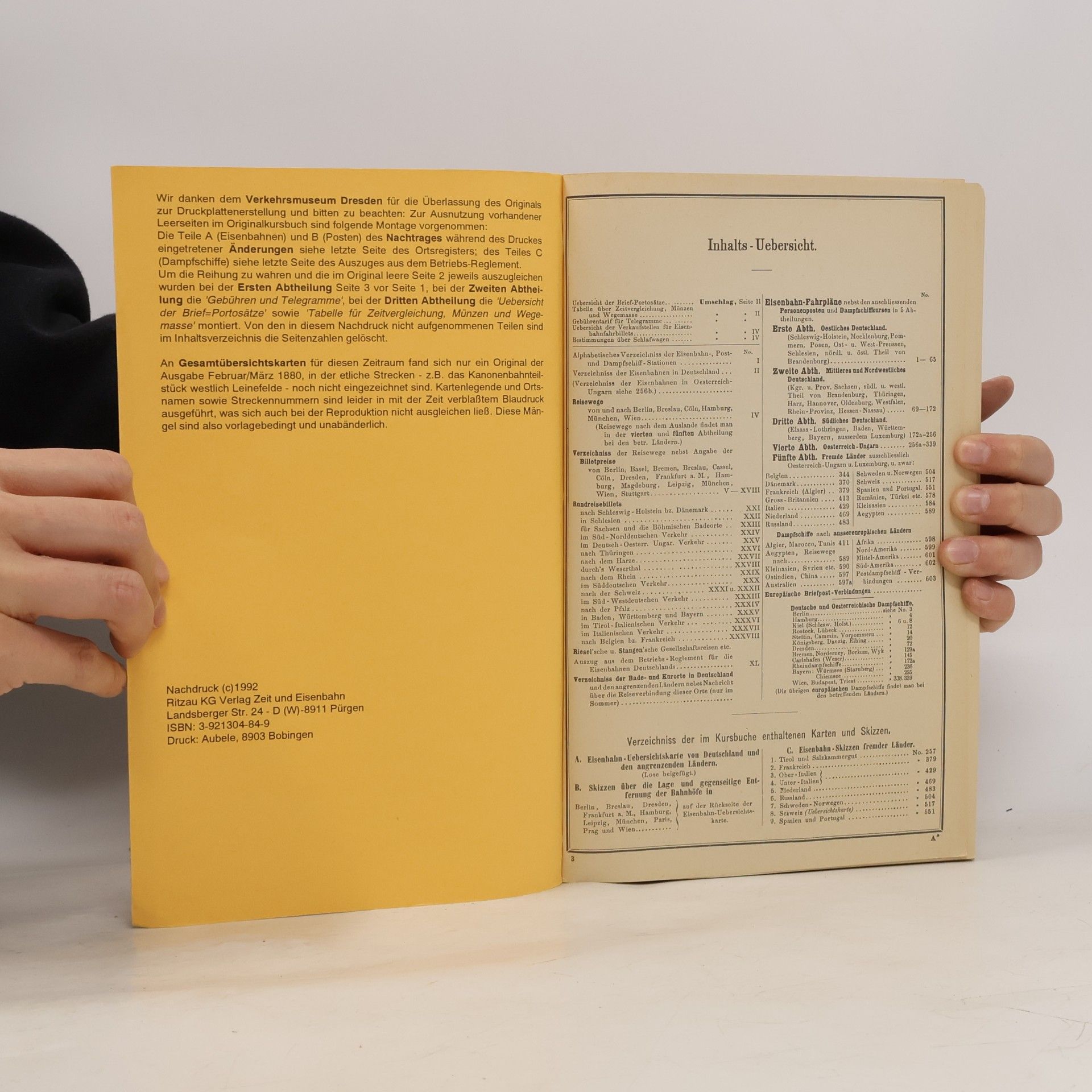 Kursbureau des Reichs-Postamts Kursbuch der Deutschen Reichs-Postverwaltung 1880