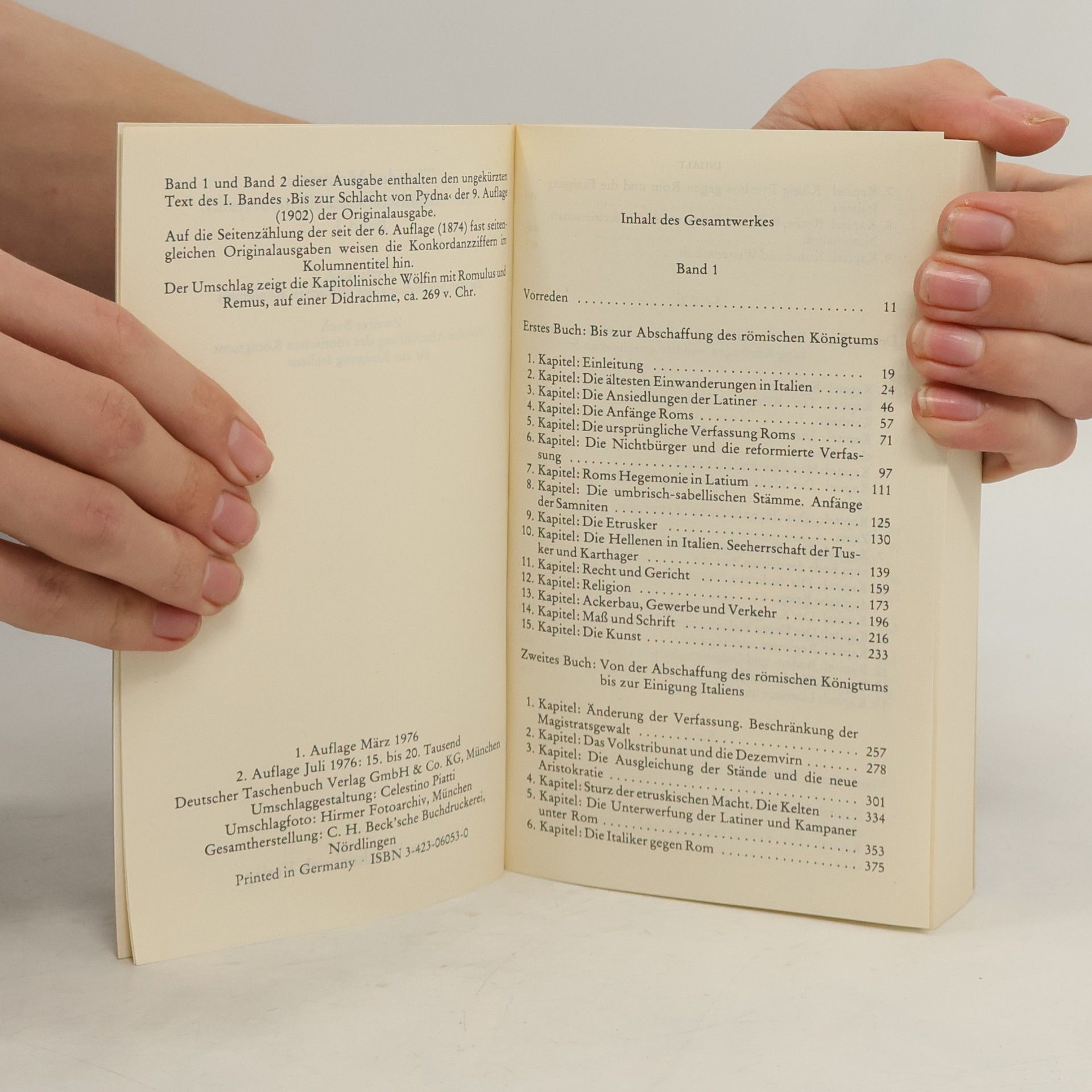 Theodor Mommsen Römische Geschichte. Band 1