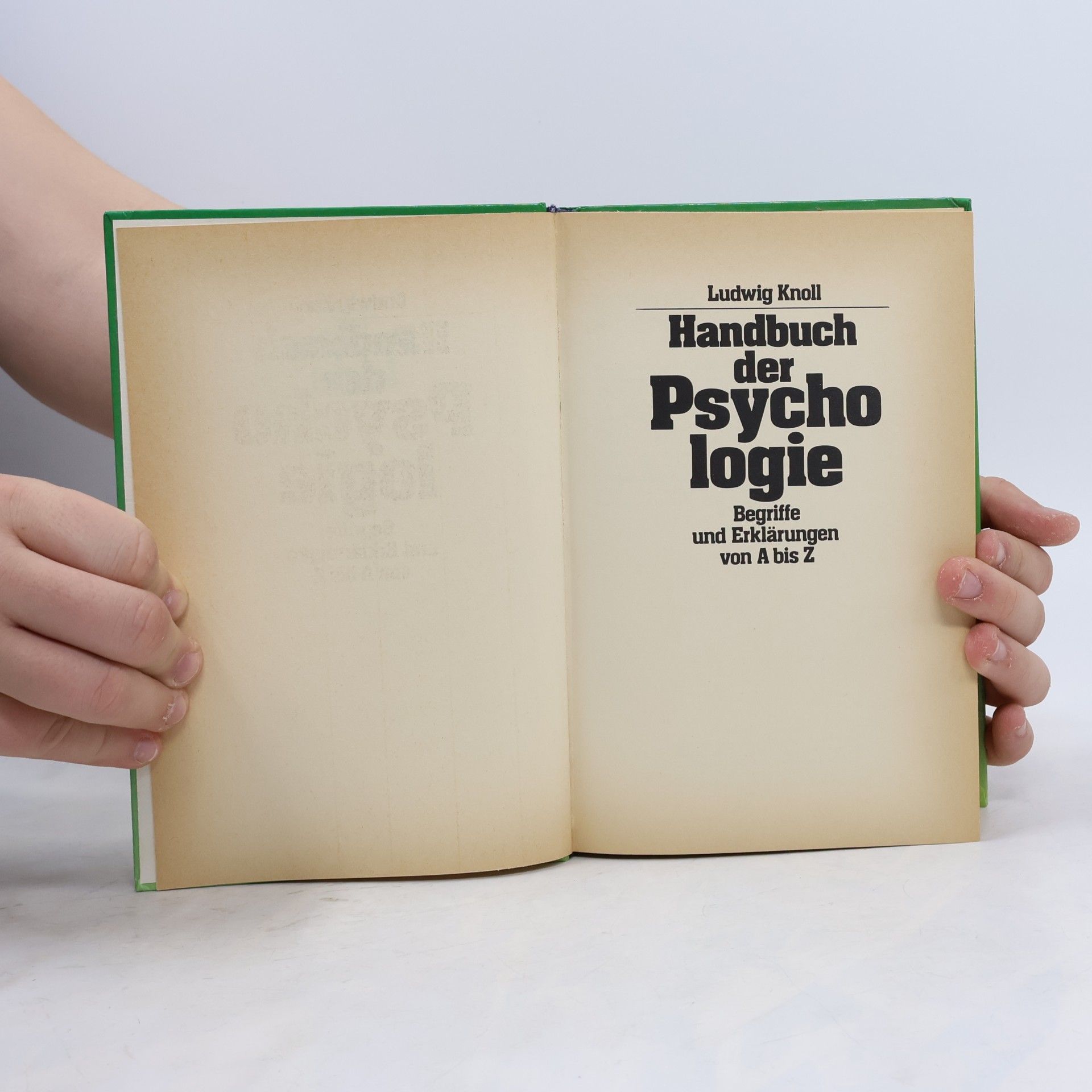 Ludwig Knoll Handbuch der Psychologie