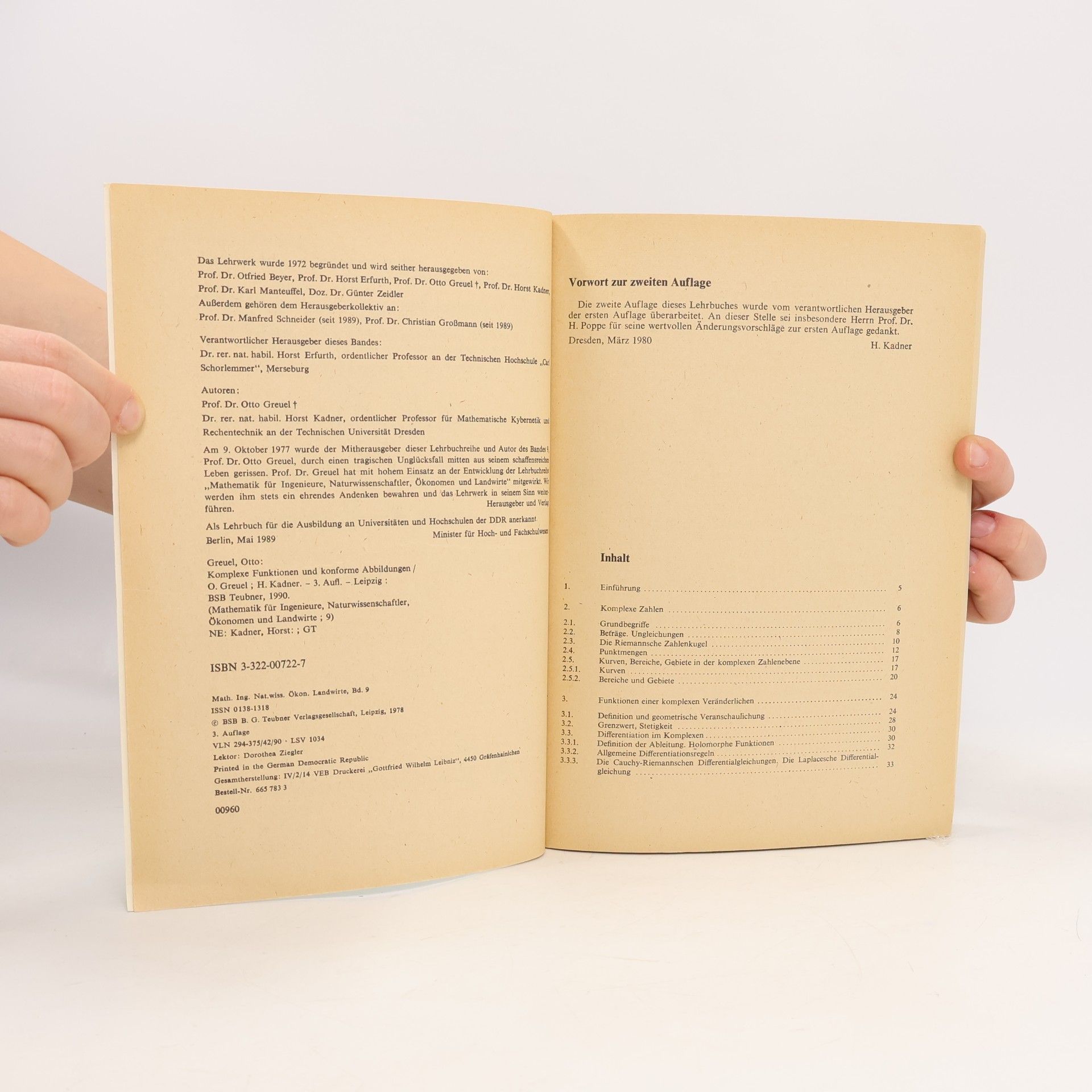 Otto Greuel Mathematik 9. Komplexe Funktionen und konforme Abbildungen