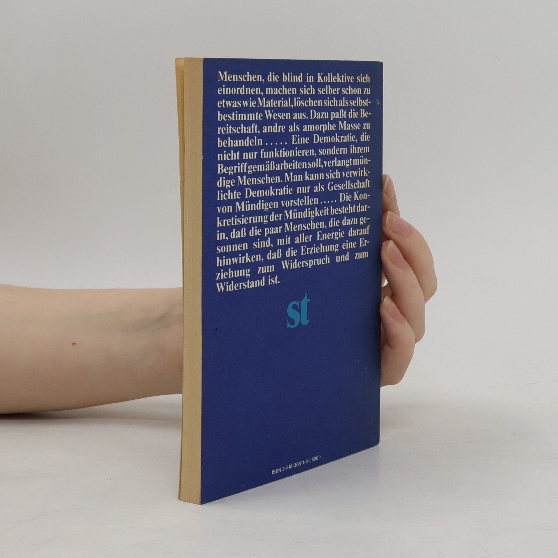 Theodor W. Adorno Erziehung zur Mündigkeit