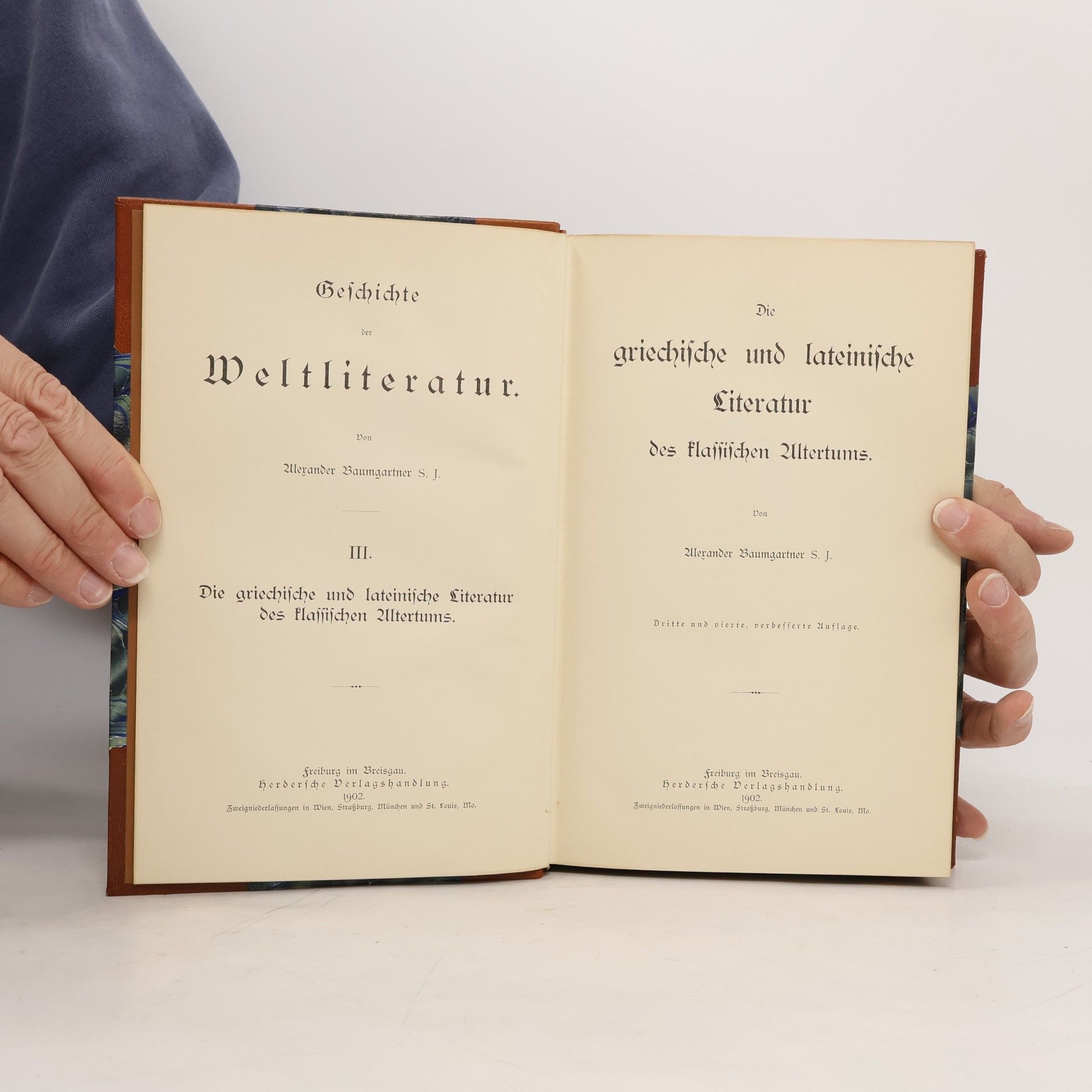 Alexander Baumgartner S. J. Weltgeschichte der Weltliteratur III.