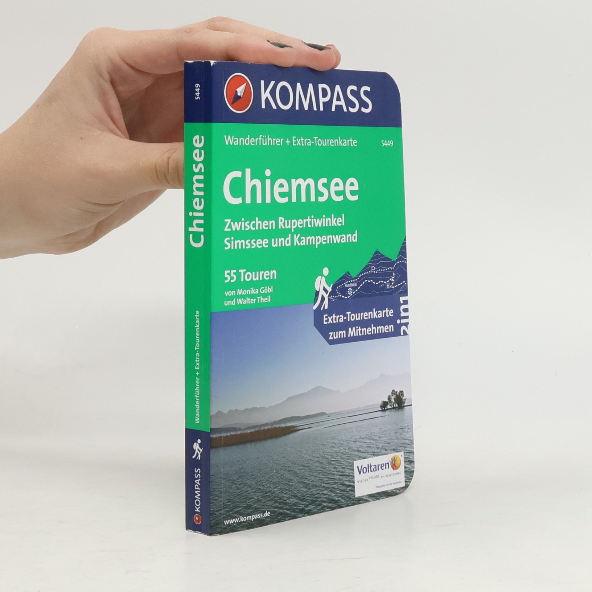 Kompass Wanderführer + Extra-Tourenkarte - 5449: Chiemsee - zwischen Rupertiwinkel, Simssee und Kampenwand