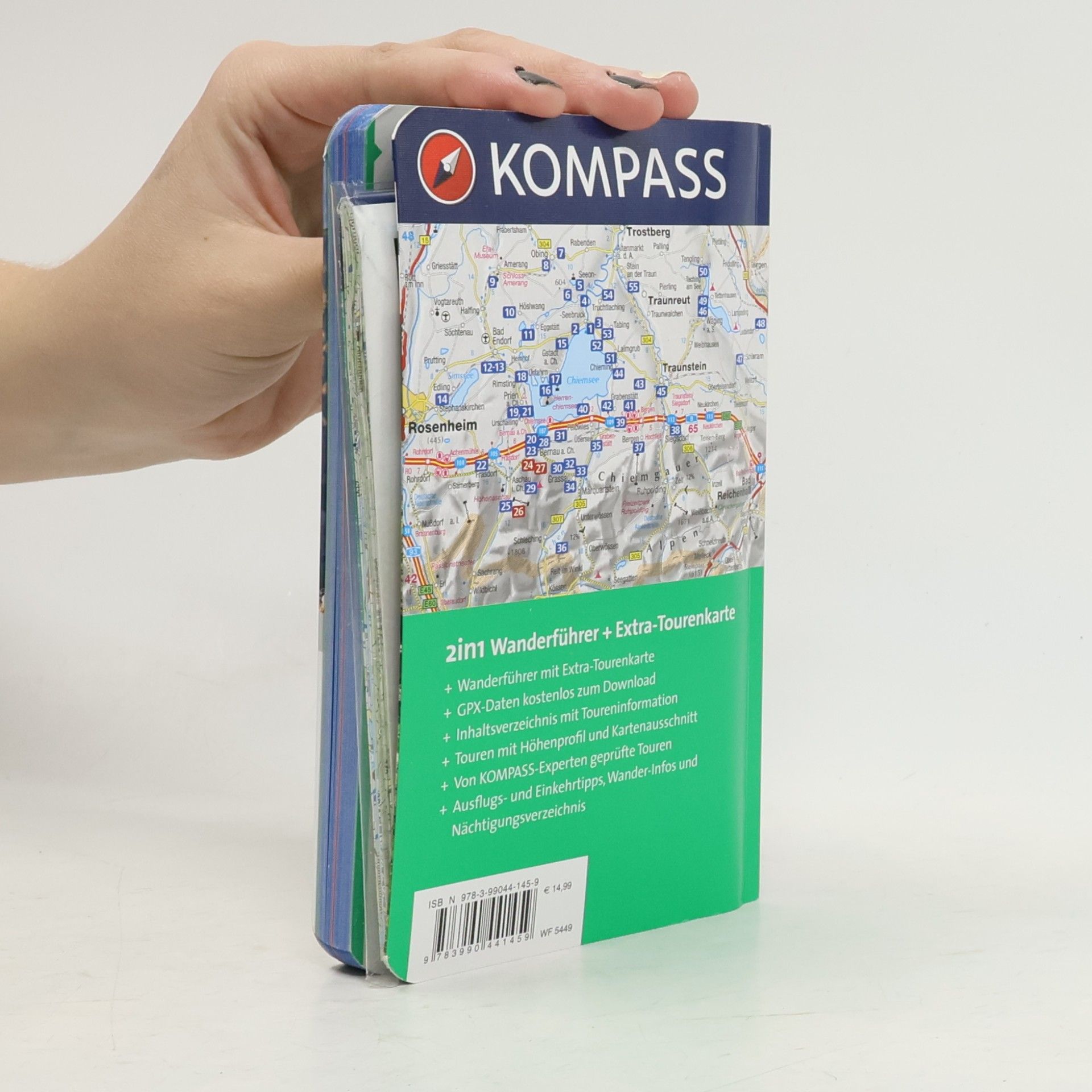 Monika Göbl Kompass Wanderführer + Extra-Tourenkarte - 5449: Chiemsee - zwischen Rupertiwinkel, Simssee und Kampenwand
