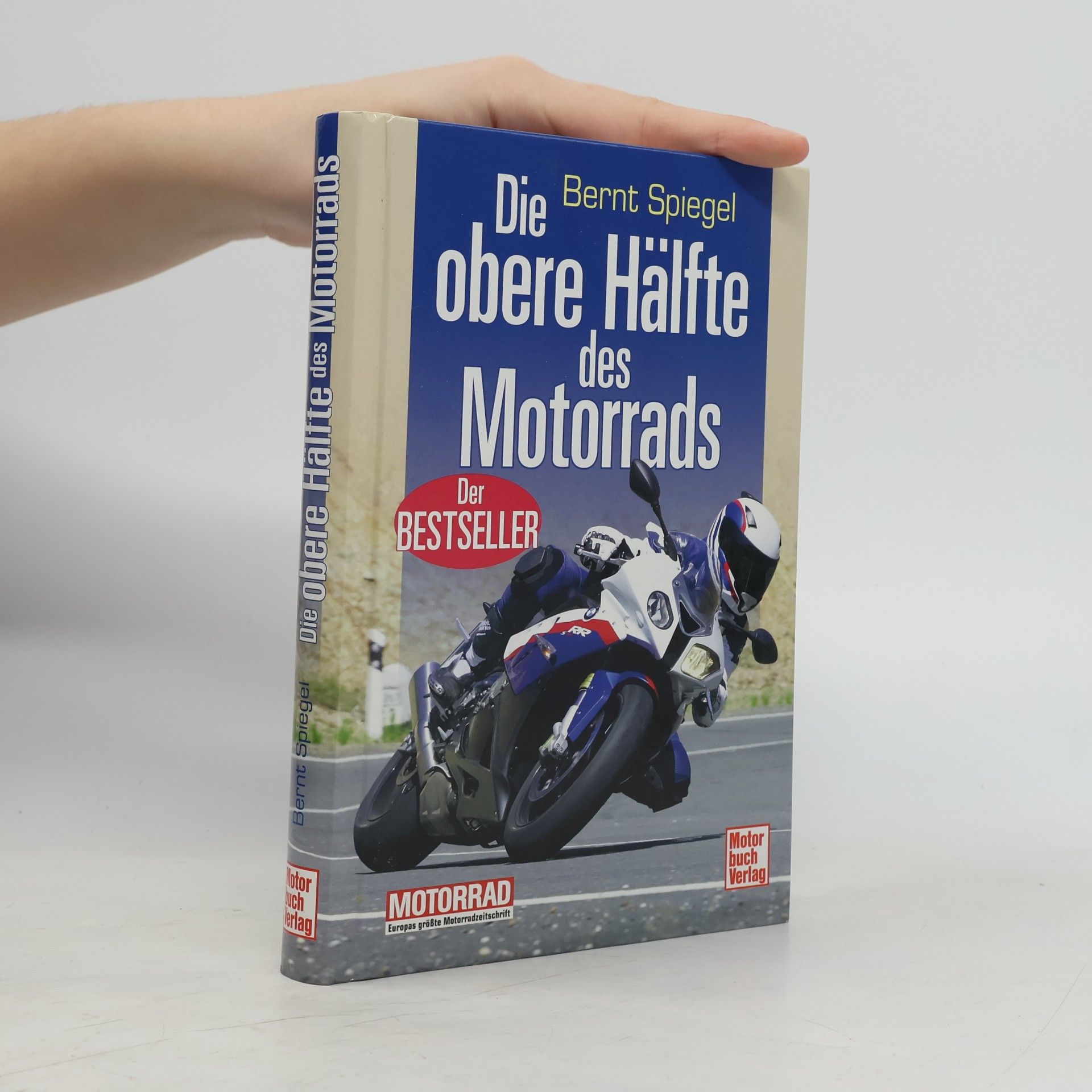 Die obere Hälfte des Motorrads