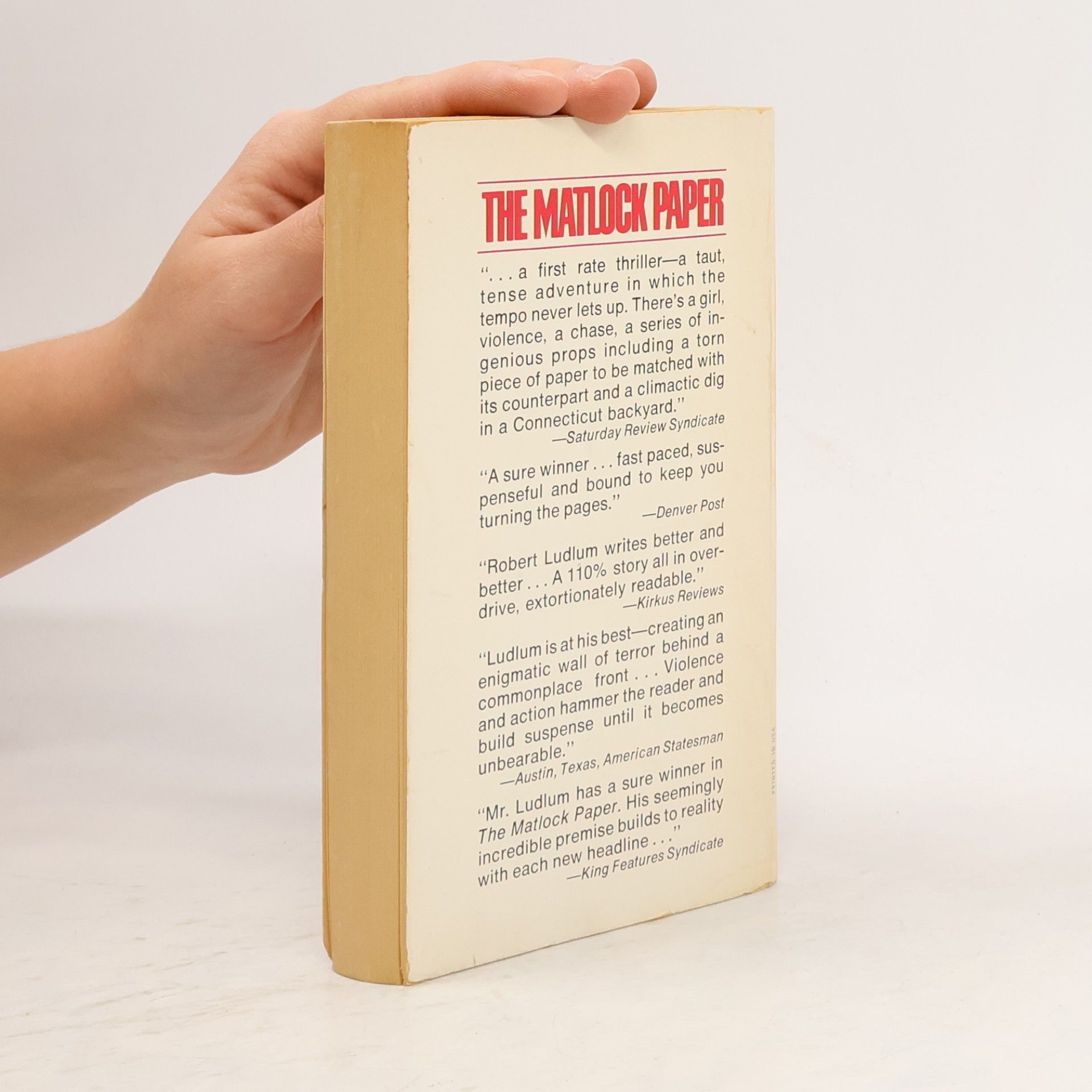 Robert Ludlum The Matlock paper
