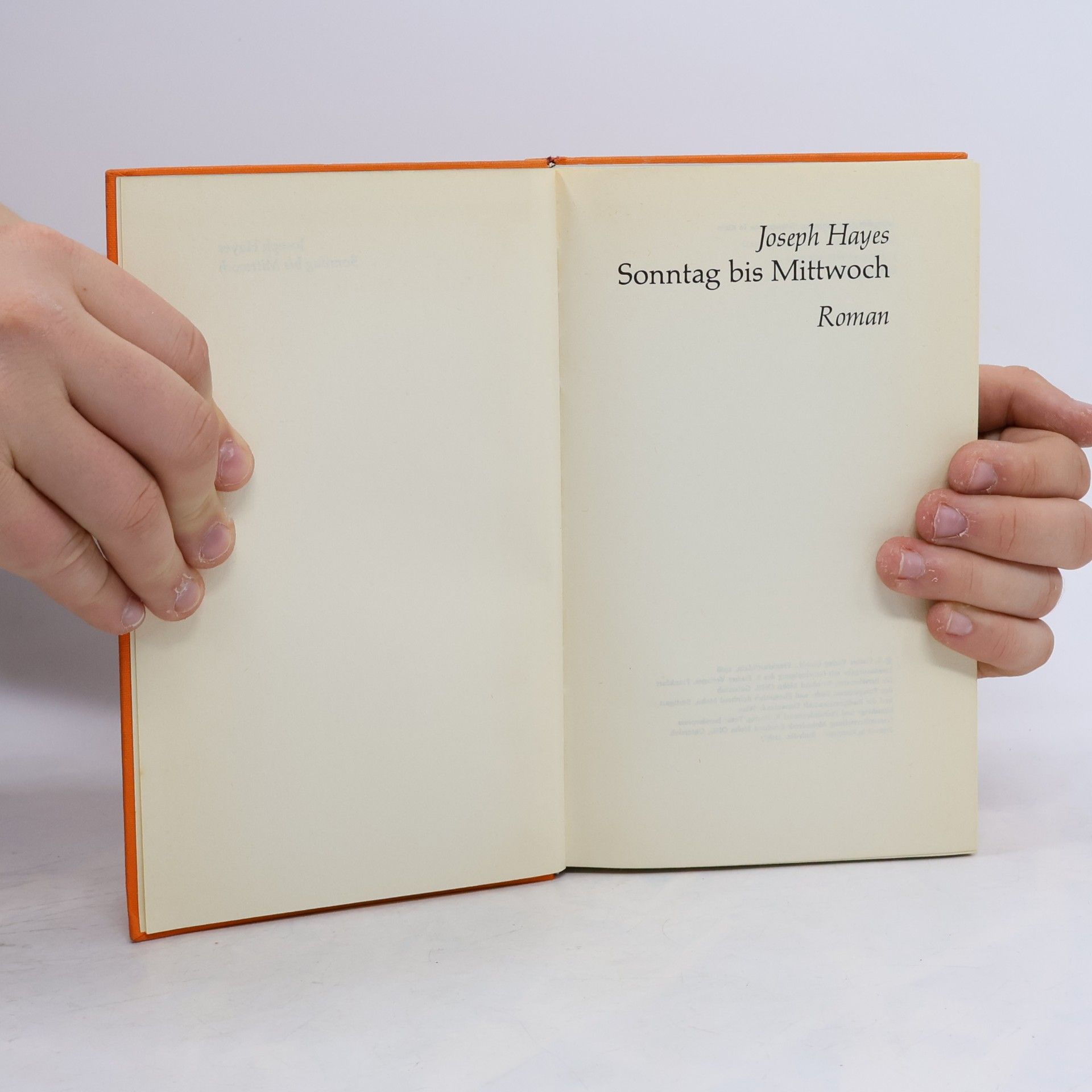Joseph Hayes Sonntag bis Mittwoch