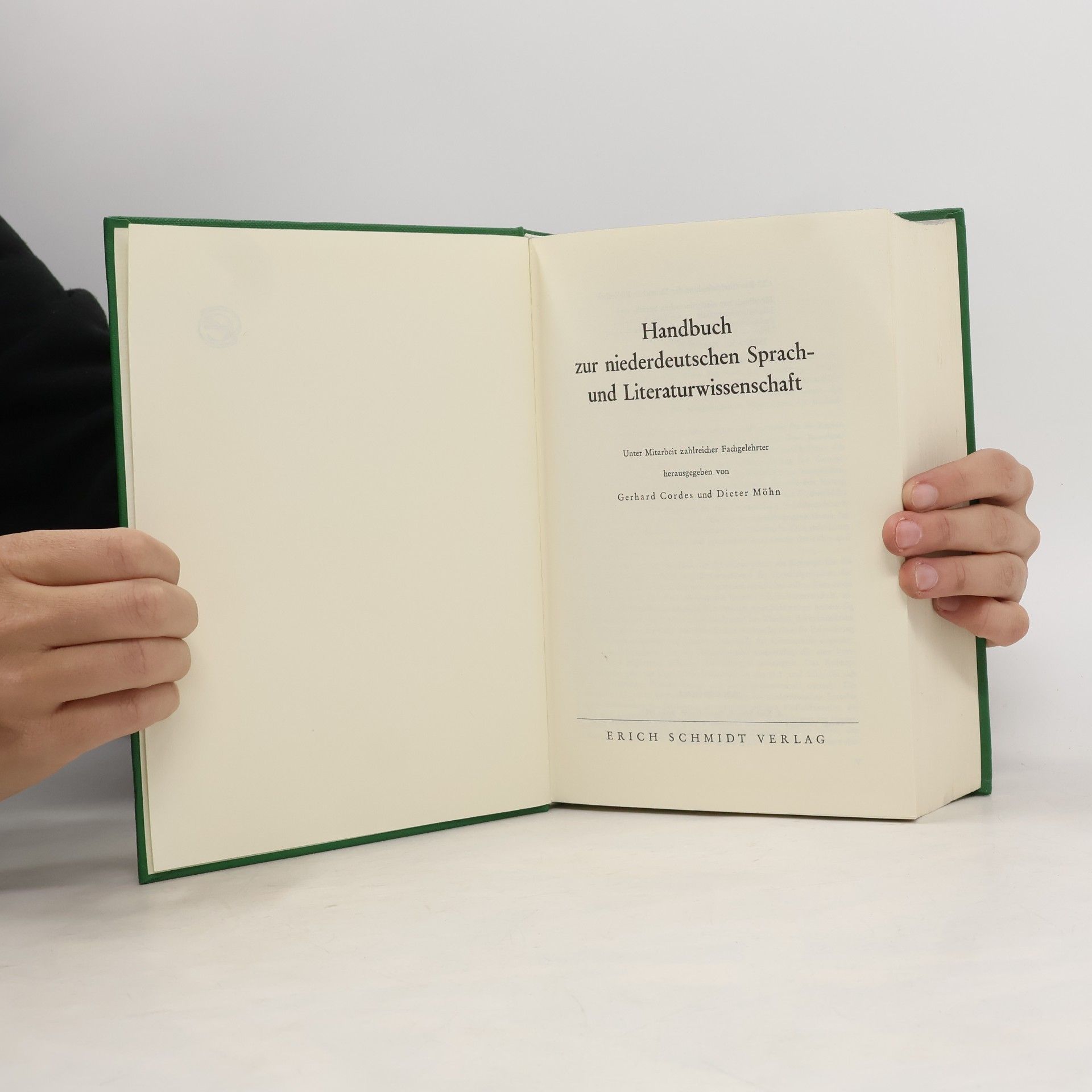 Gerhard Cordes Handbuch zur niederdeutschen Sprach- und Literaturwissenschaft