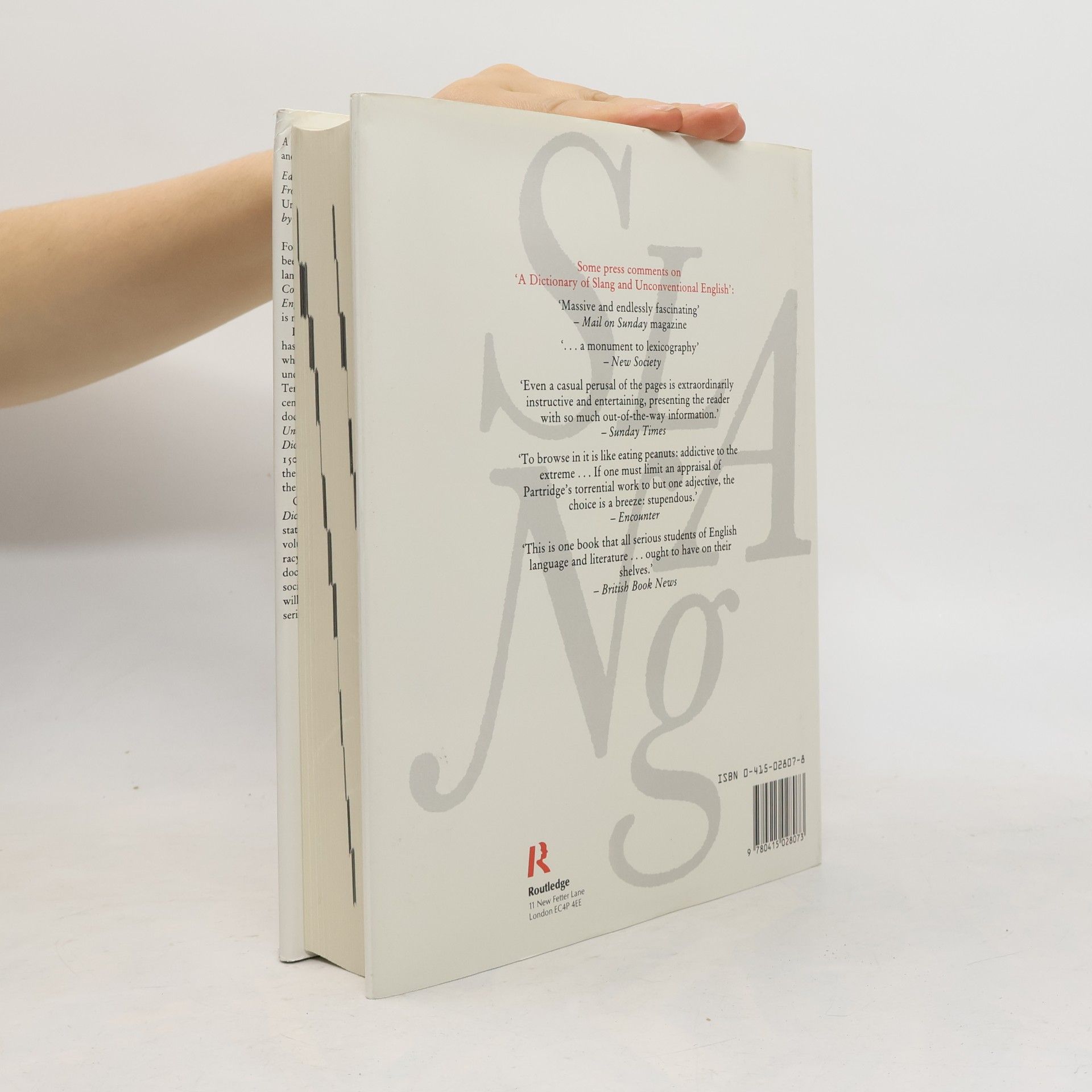 Paul Beale A Dictionary of Slang and Unconventional English: A Concise Dictionary of Slang and Unconventional English