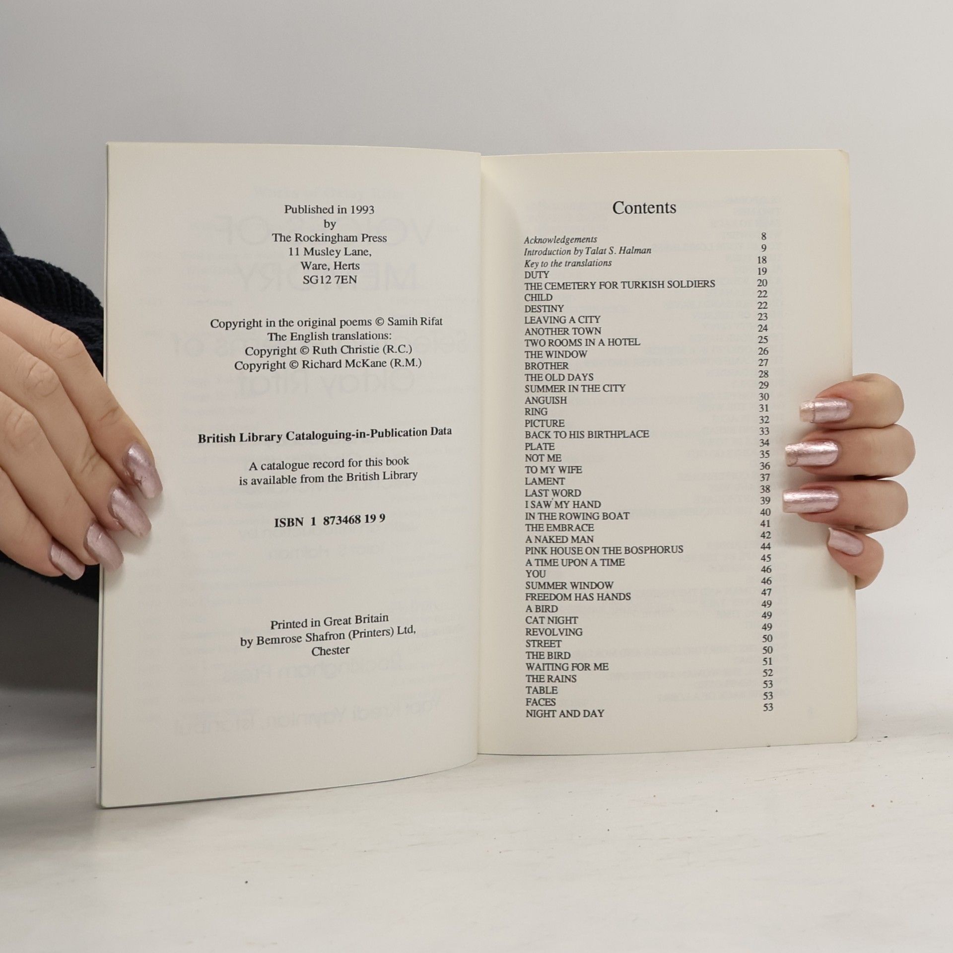 Oktay C. Rifat Voices of Memory