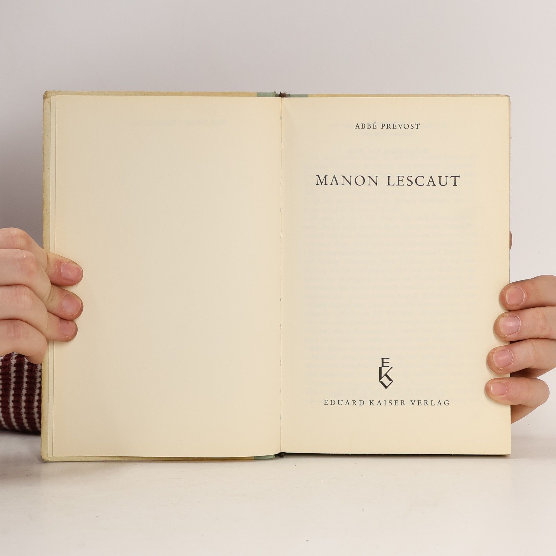 Abbé Prévost Manon Lescaut