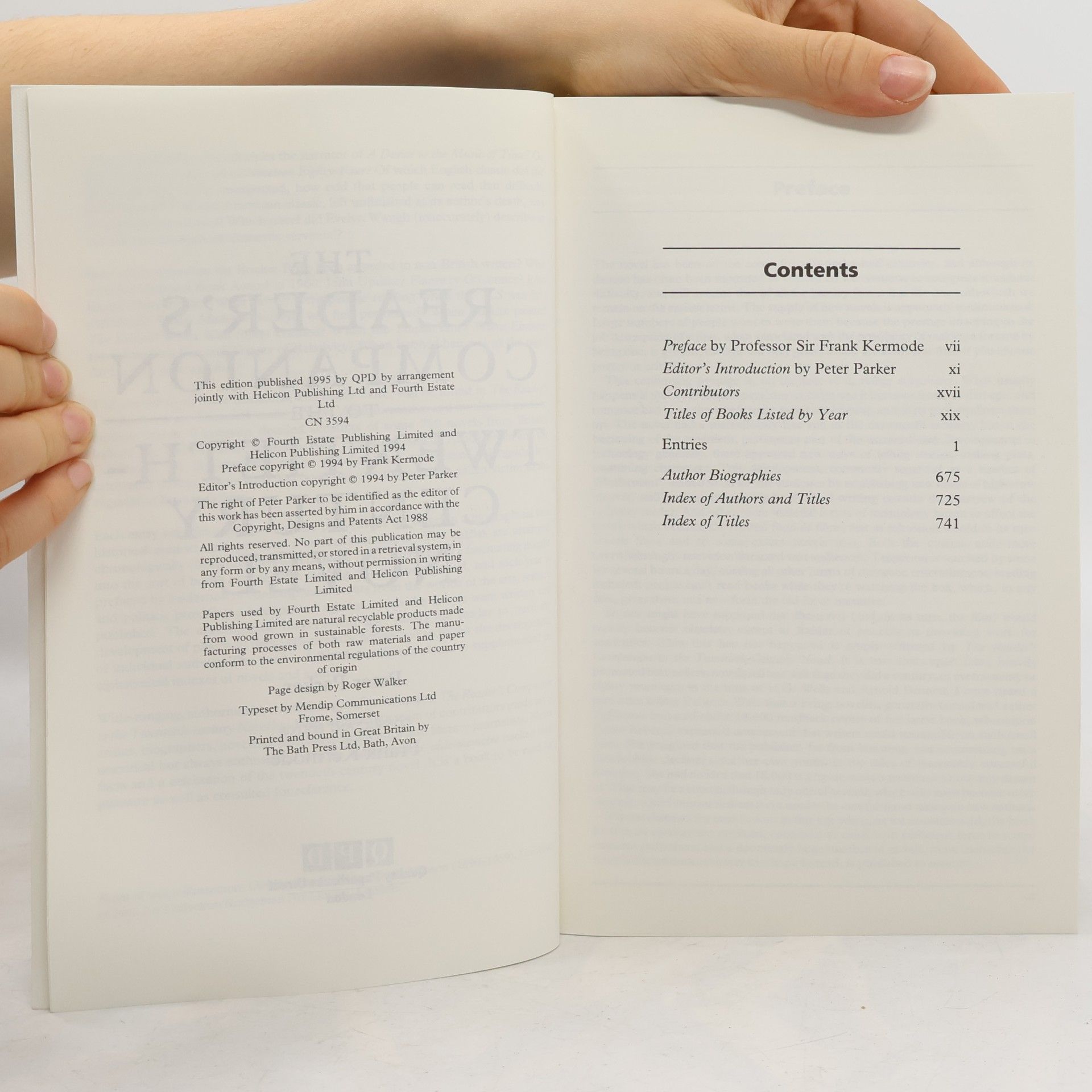 Various authors The Reader’s Companion to the Twentieth Century Novel