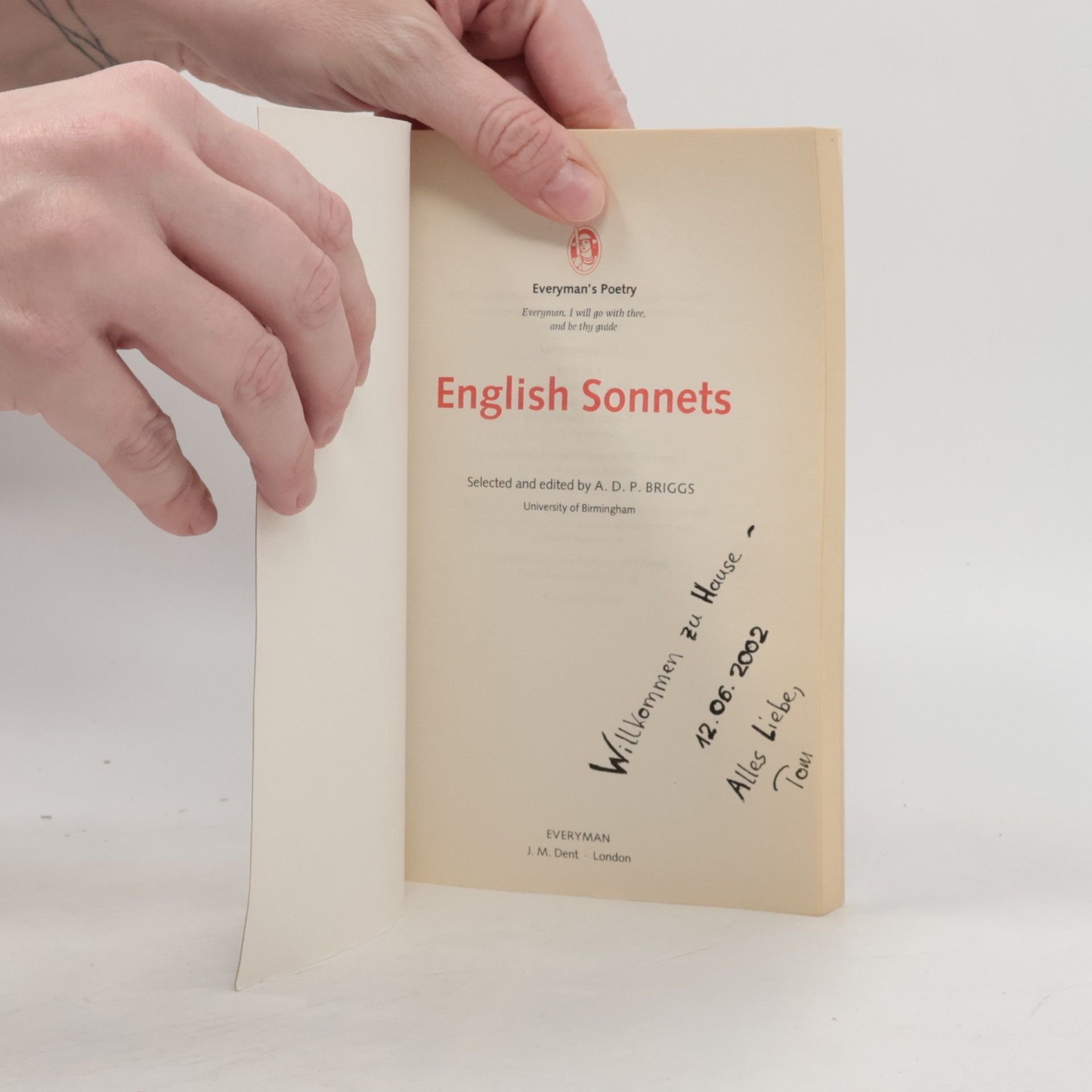 A. D. P. Briggs Everyman's Poetry - 61: English Sonnets