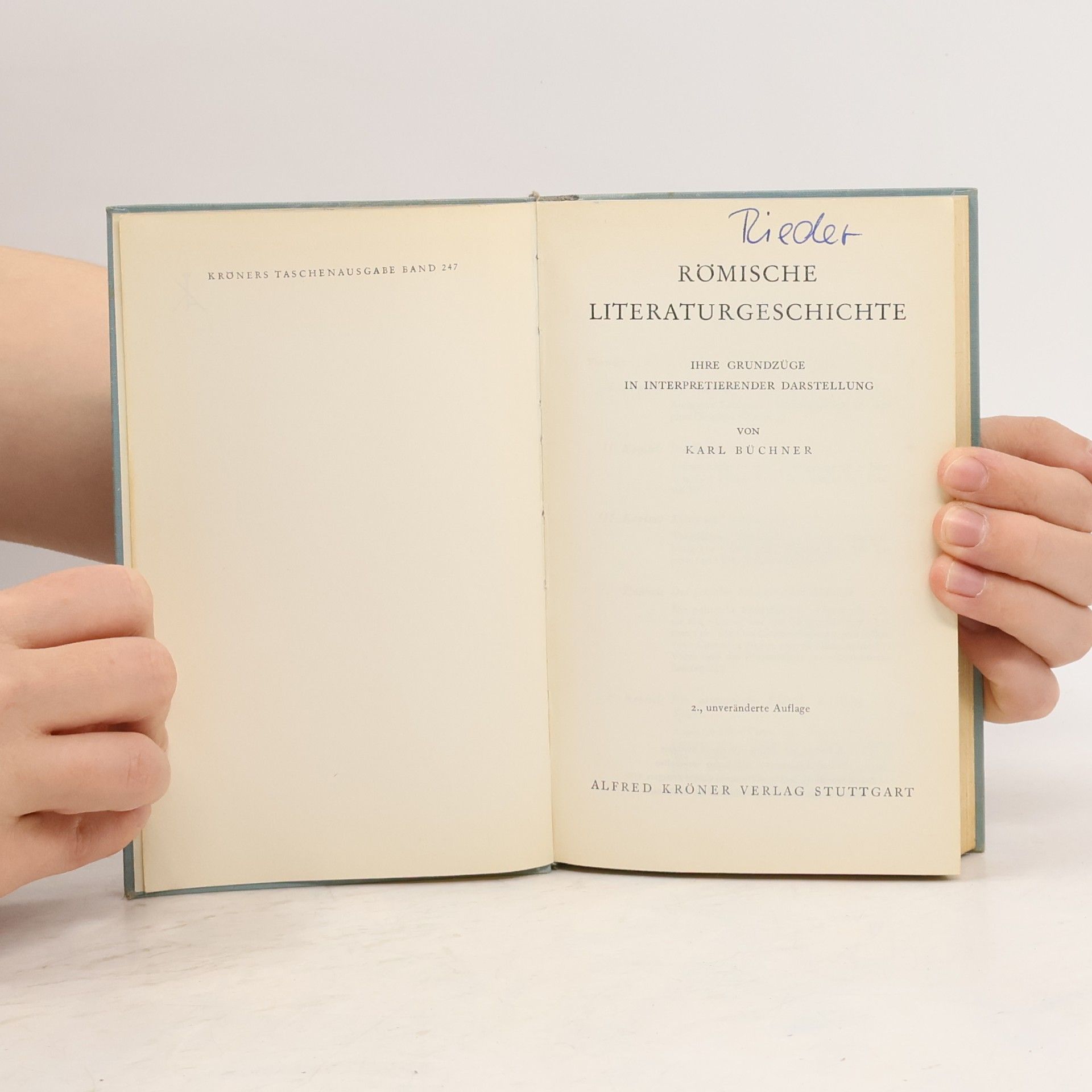 Buchner Römische Literaturgeschichte