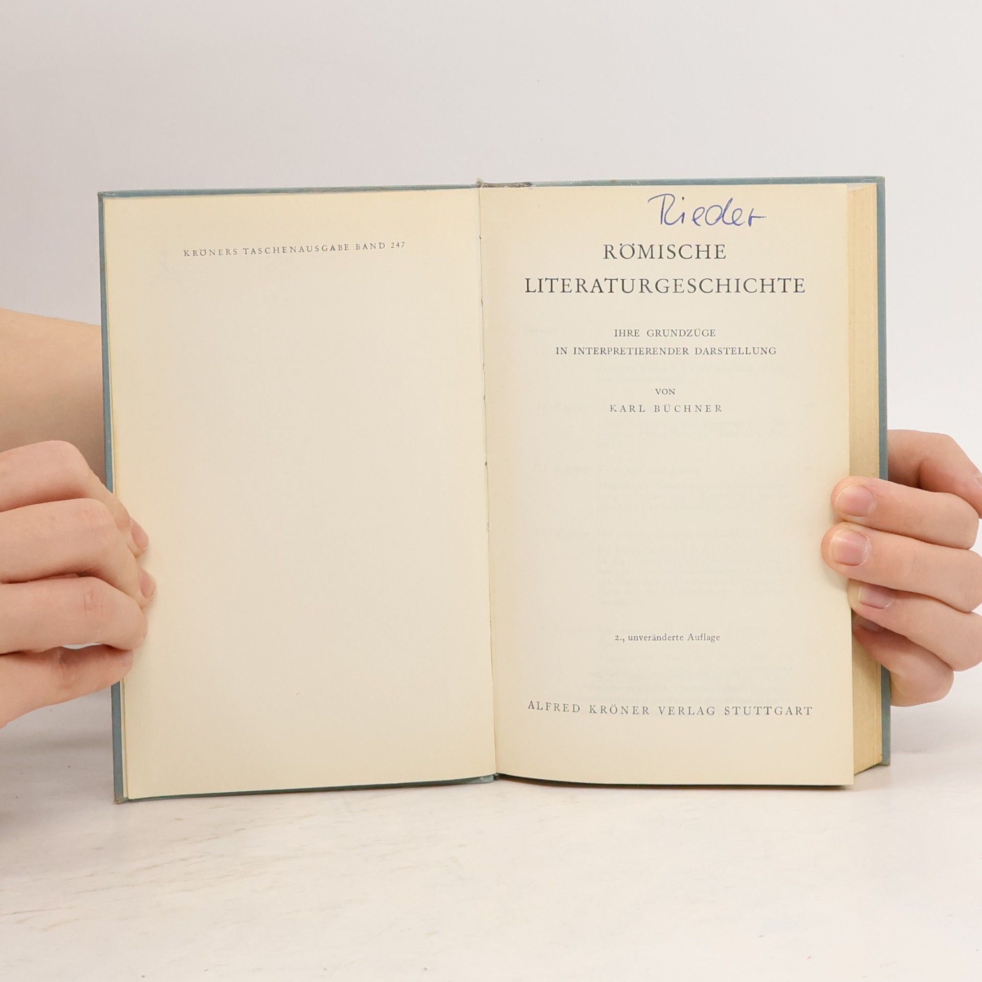 Buchner Römische Literaturgeschichte