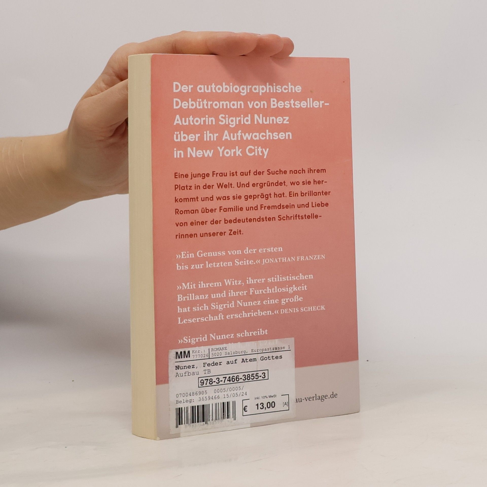 Sigrid Nunez Eine Feder auf dem Atem Gottes