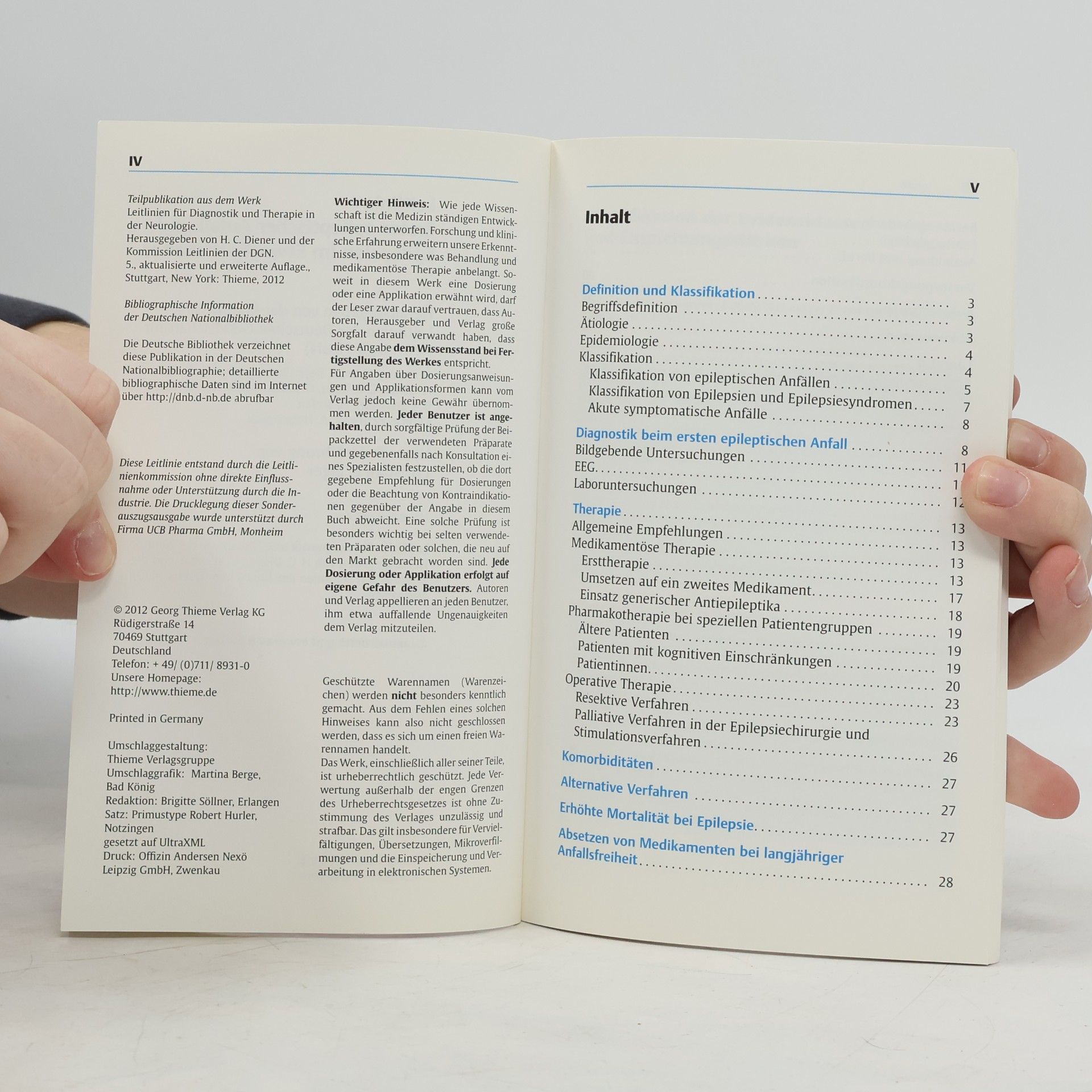 Autorenkollektiv Leitlinie Erster epileptischer Anfall und Epilepsien im Erwachsenenalter