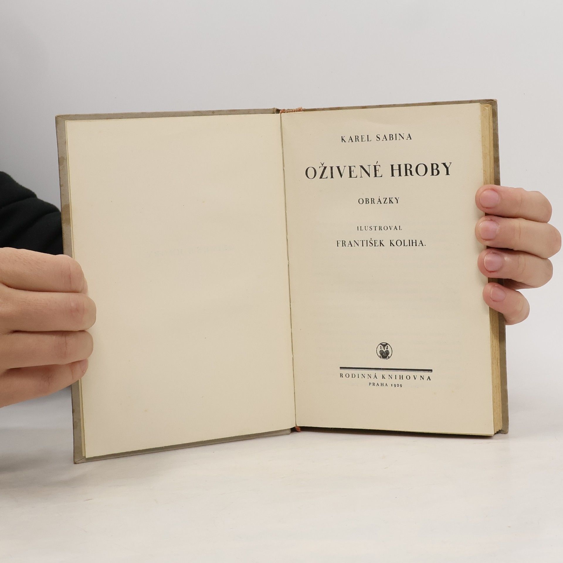 Karel Sabina Oživené hroby