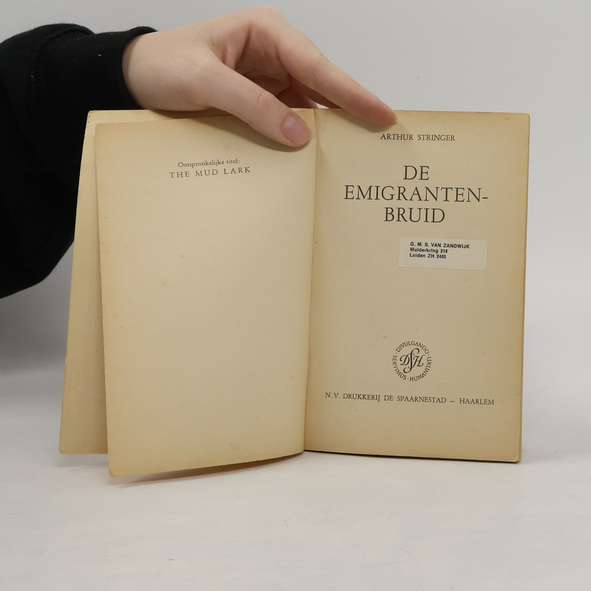 Arthur Stringer De Emigrantenbruid