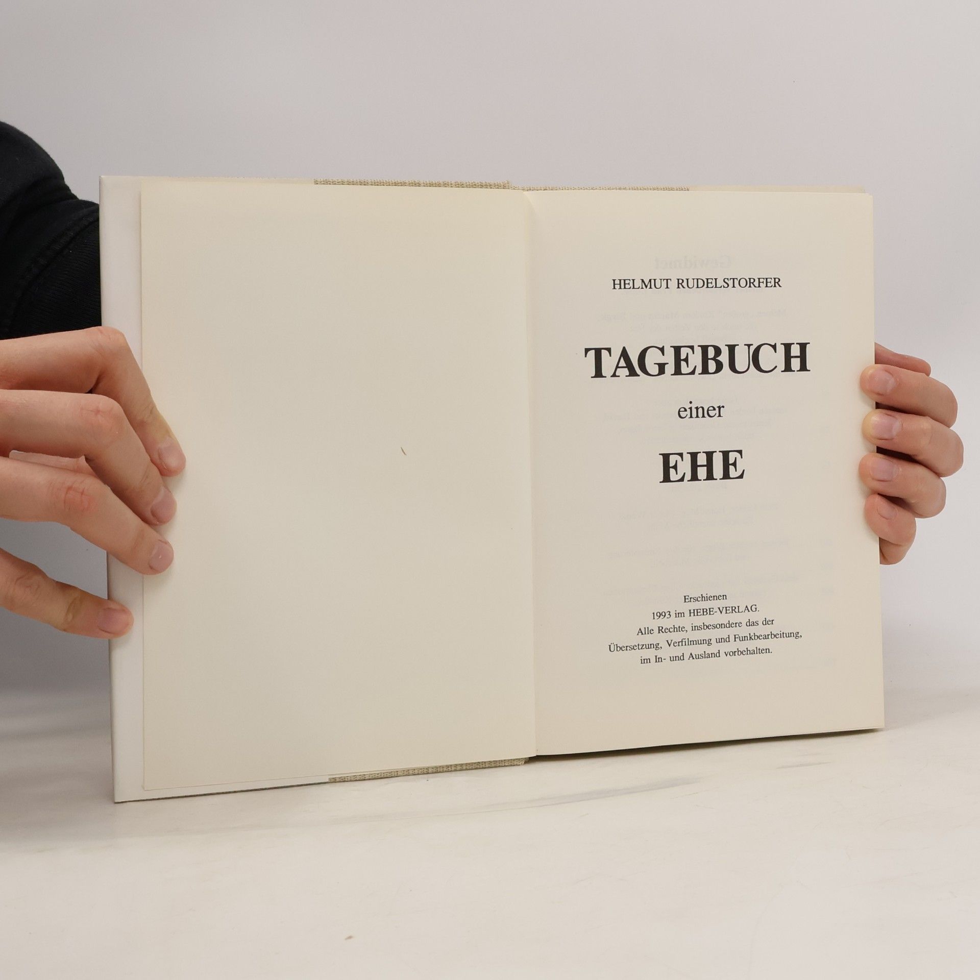 Helmut Rudelstorfer Tagebuch einer ehe