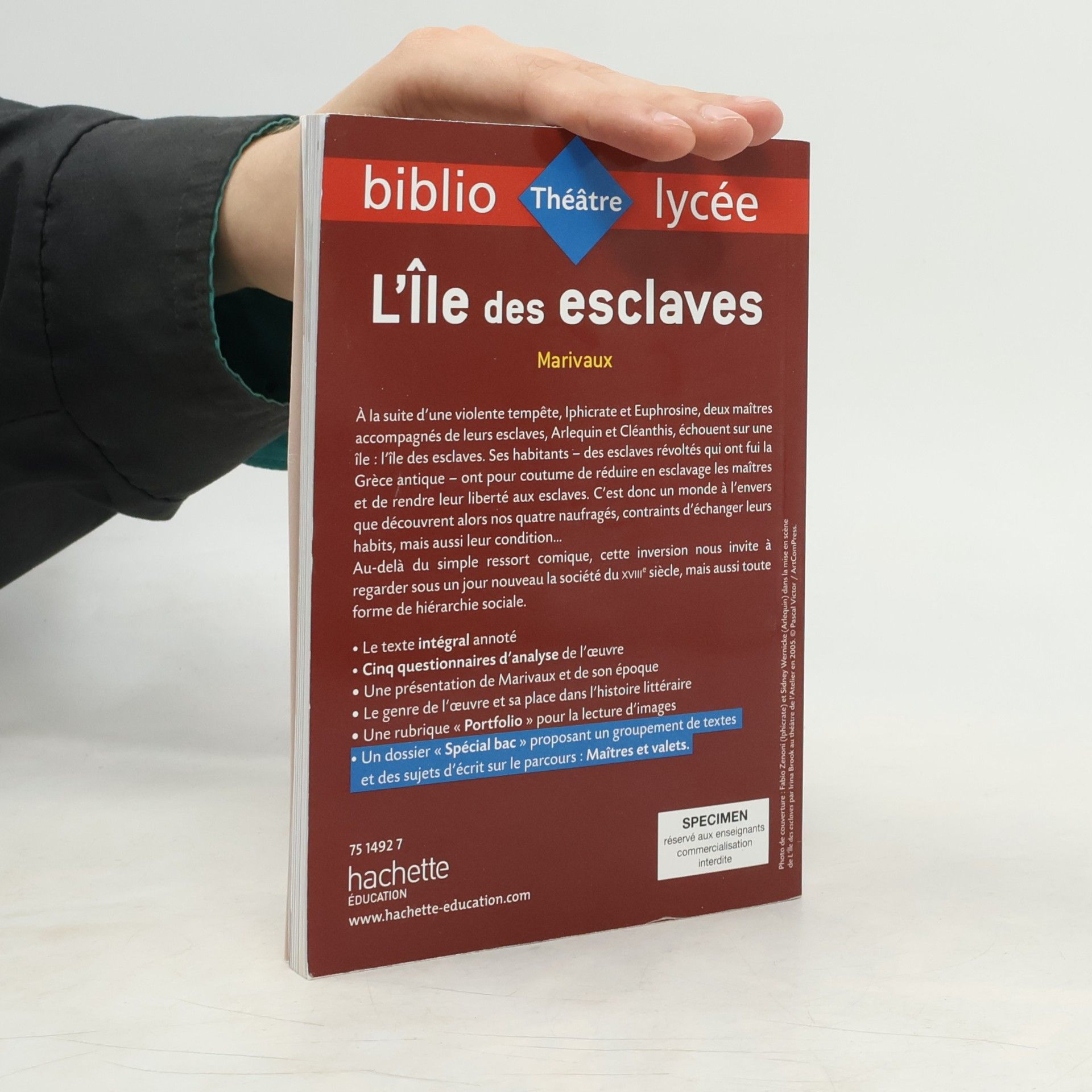 Pierre Carlet de Chamblain de Marivaux Bibliolycée - 13: L'île des esclaves