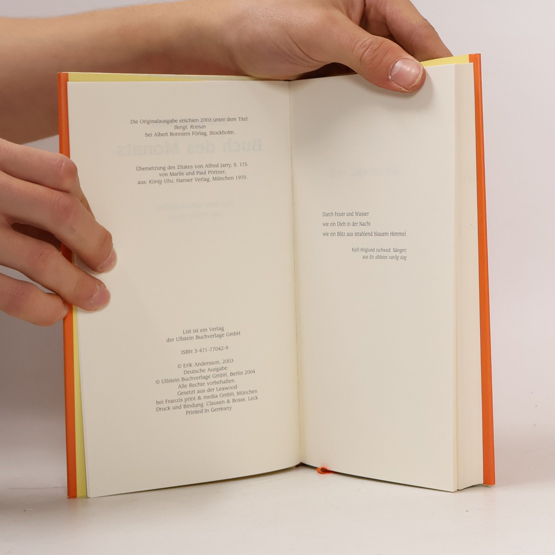 Erik Andersson Buch des Monats