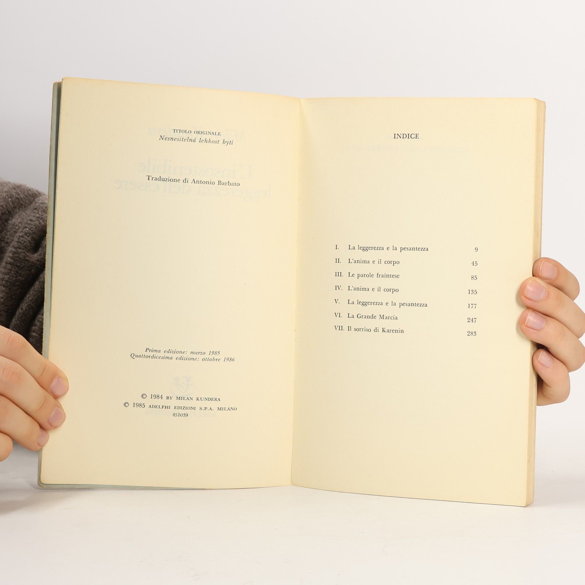 Milan Kundera L’insostenibile leggerezza dell’essere
