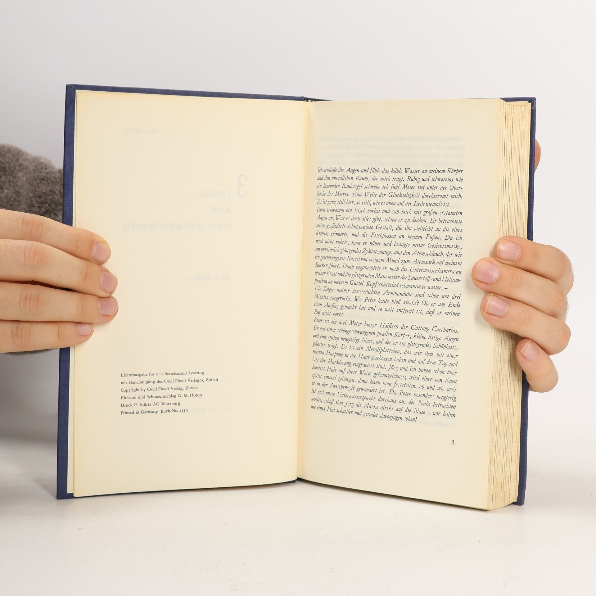 Hans Hass Jäger auf dem meeres-grund