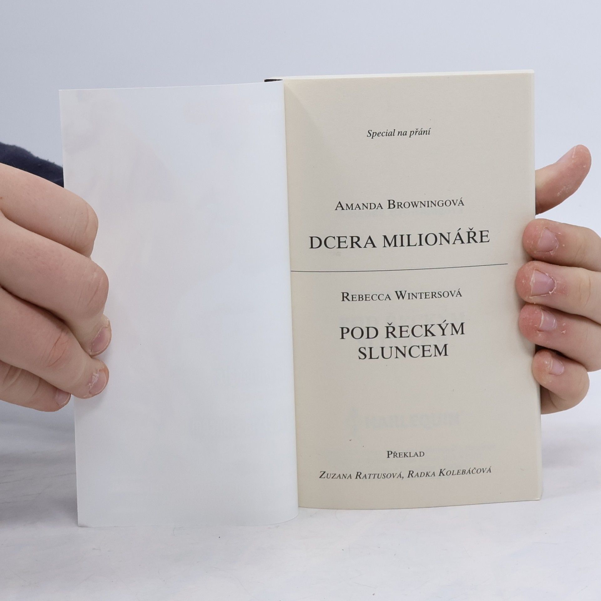 Rebecca Winters Dcera milionáře / Pod řeckým sluncem