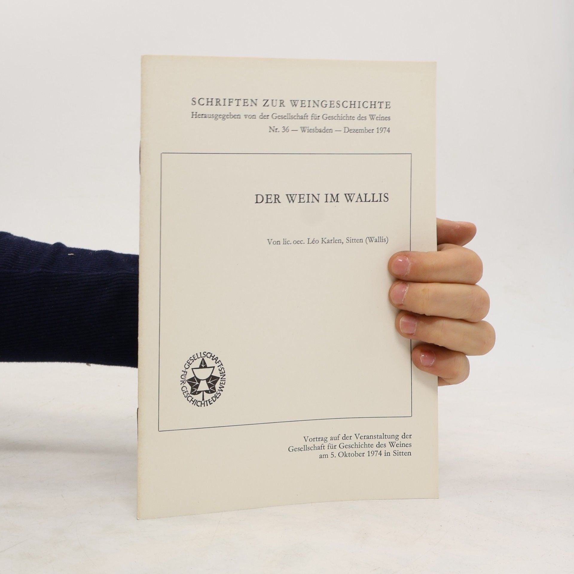 Léo Karlen Der wein im wallis