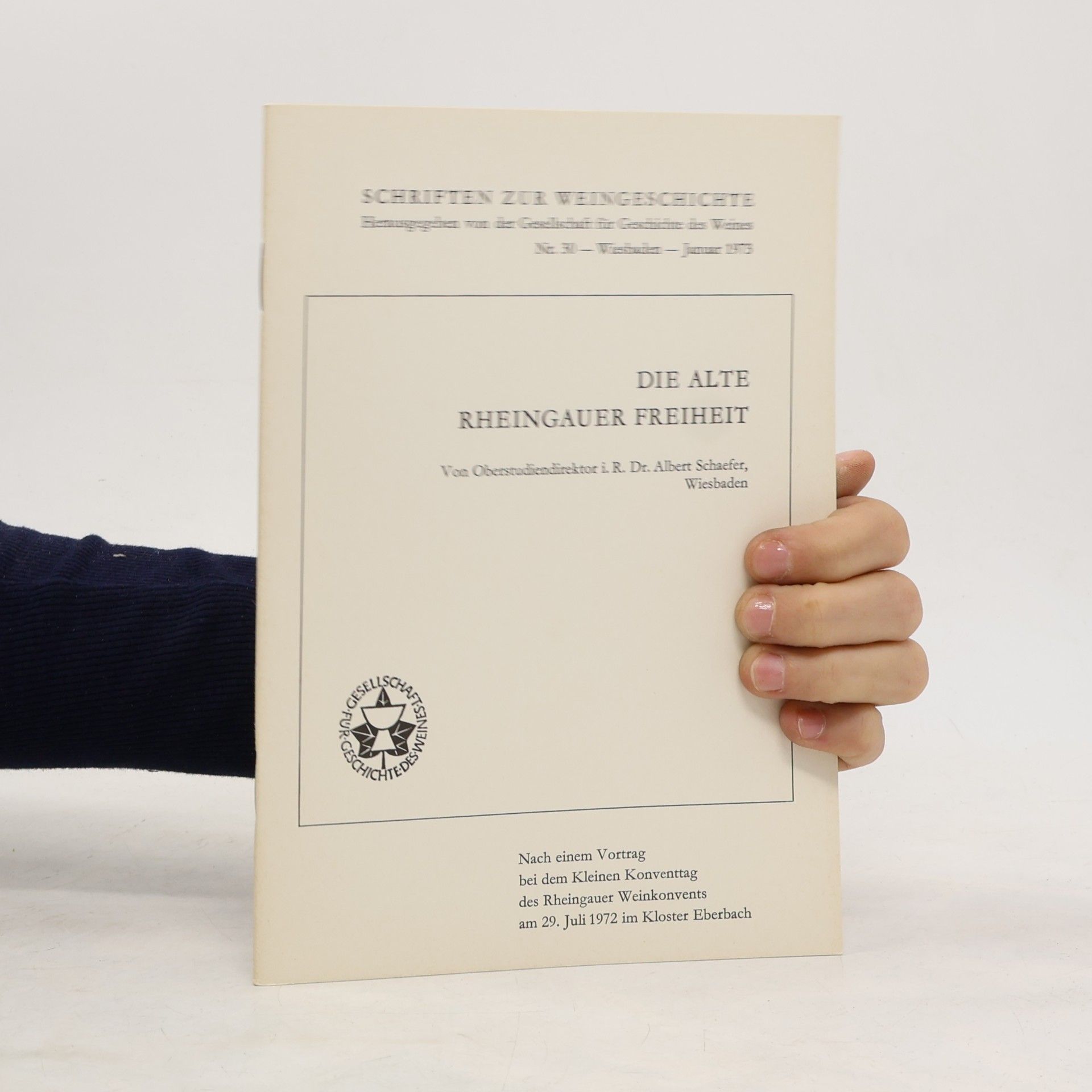 Dr. Albert Schaefer DIE ALTE RHEINGAUER FREIHEIT