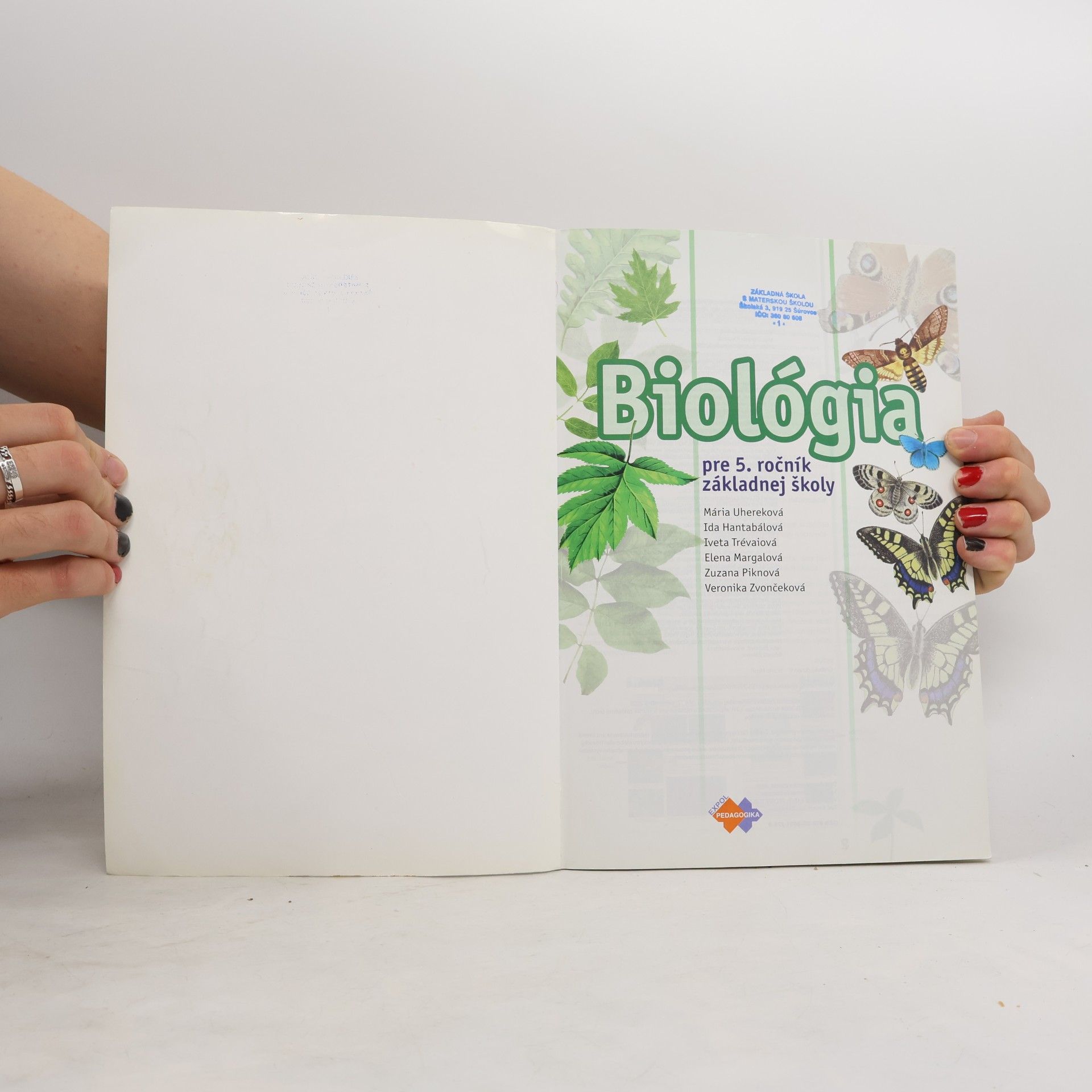 Mária Uhereková Biológia pre 5. ročník základných škôl