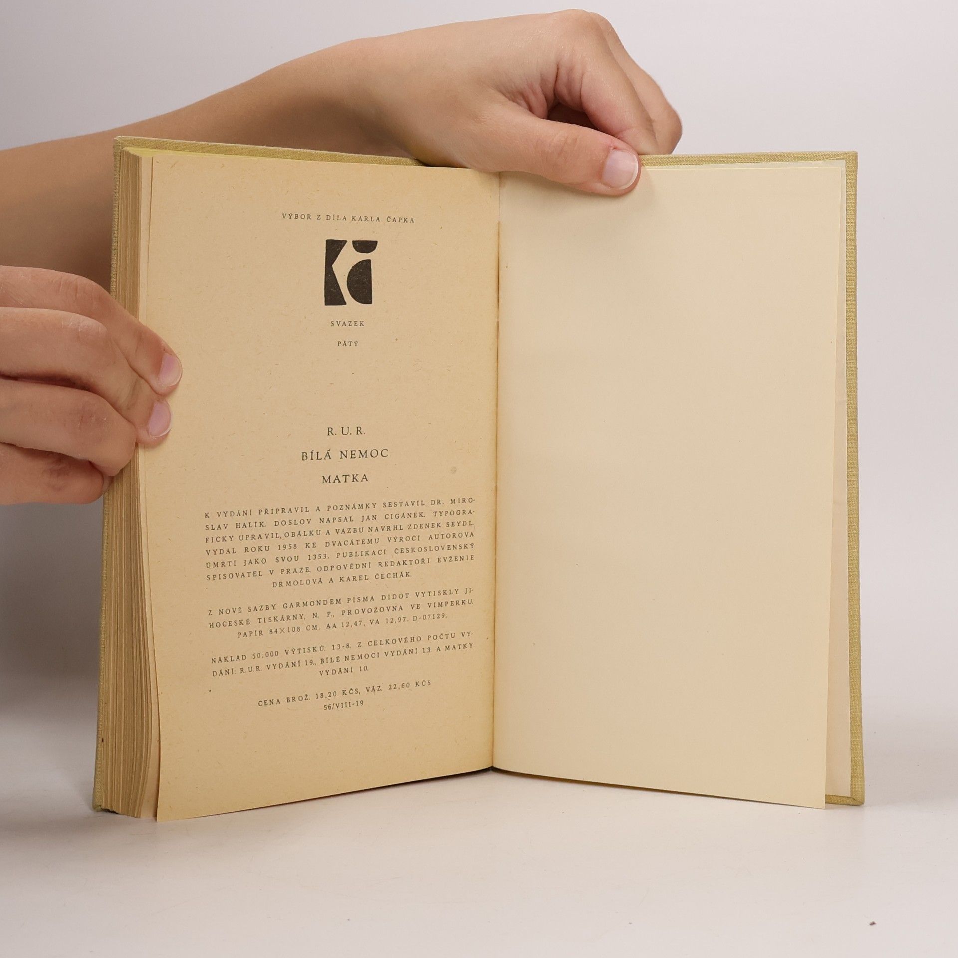 Karel Čapek R. U. R., Bílá nemoc, Matka