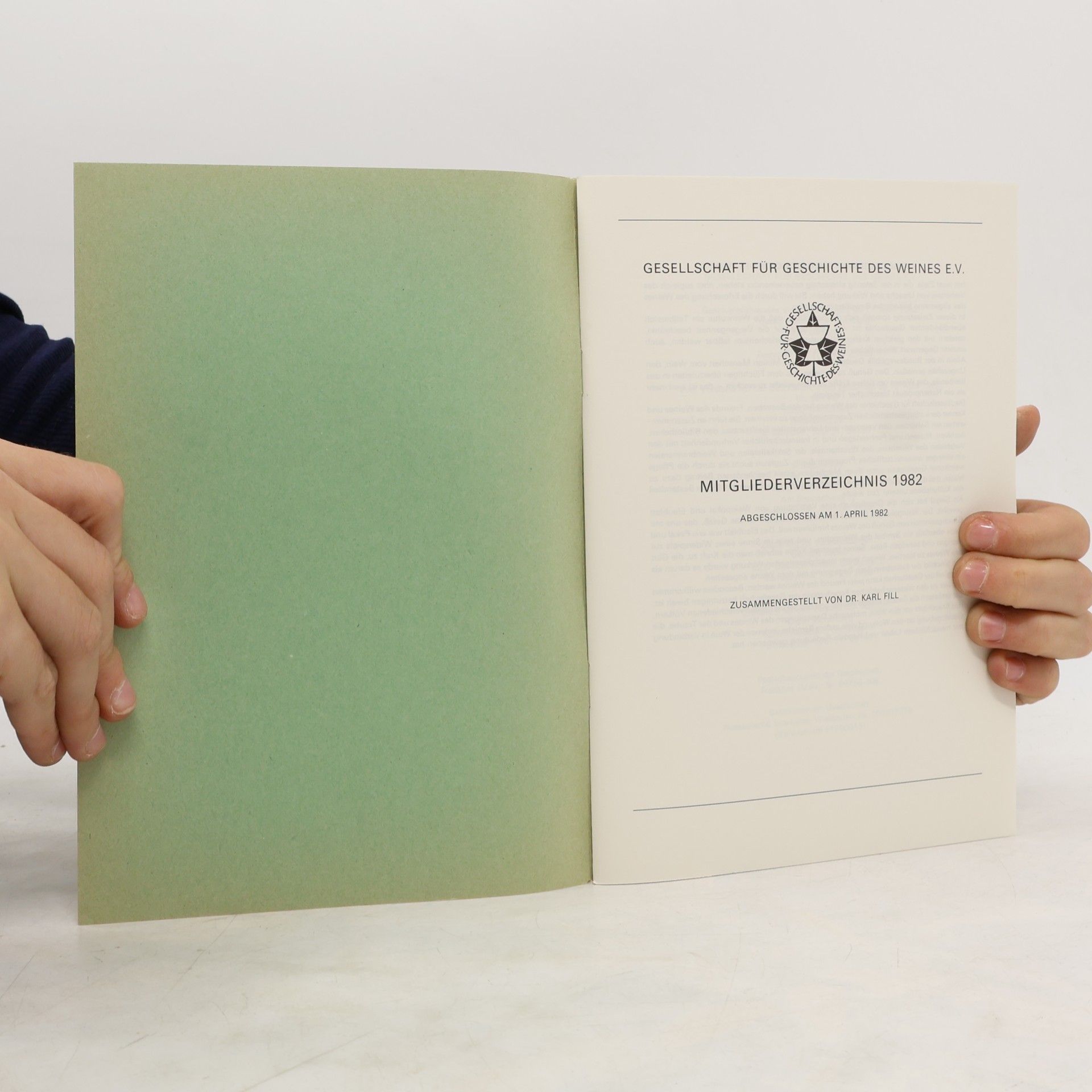 Various authors MITGLIEDERVERZEICHNIS 1982