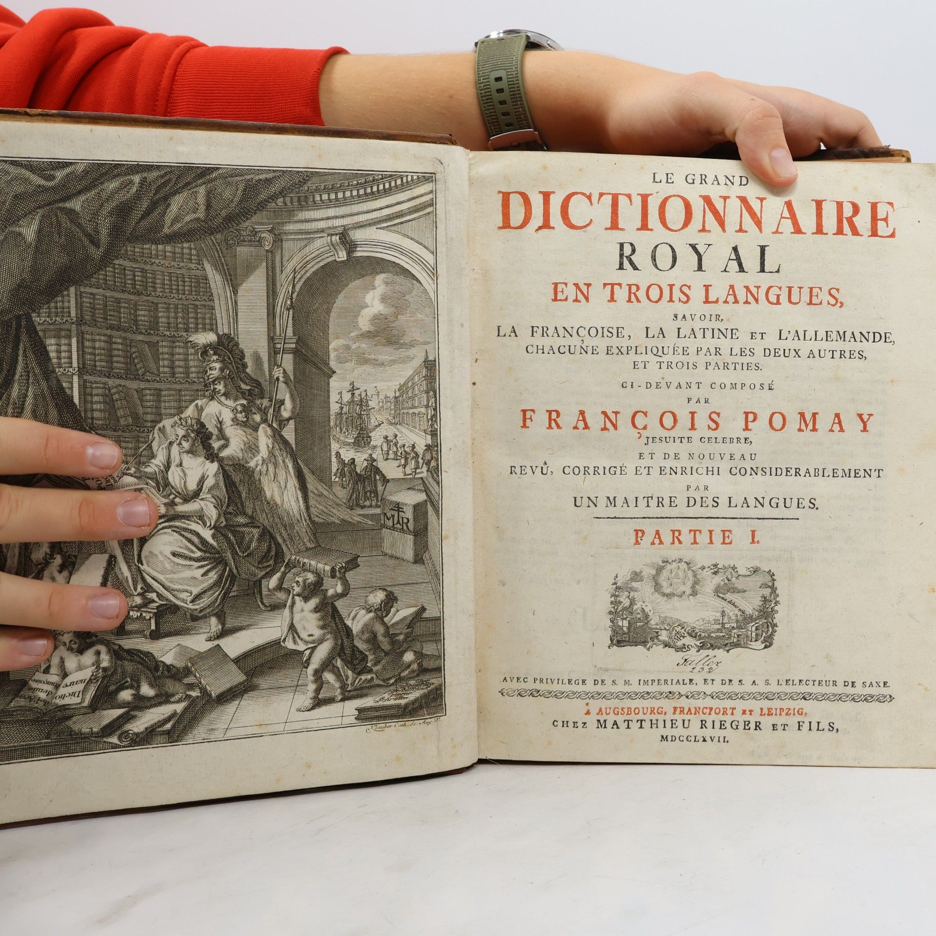François Pomay Le grand Dictionnaire Royal en trois Langues I