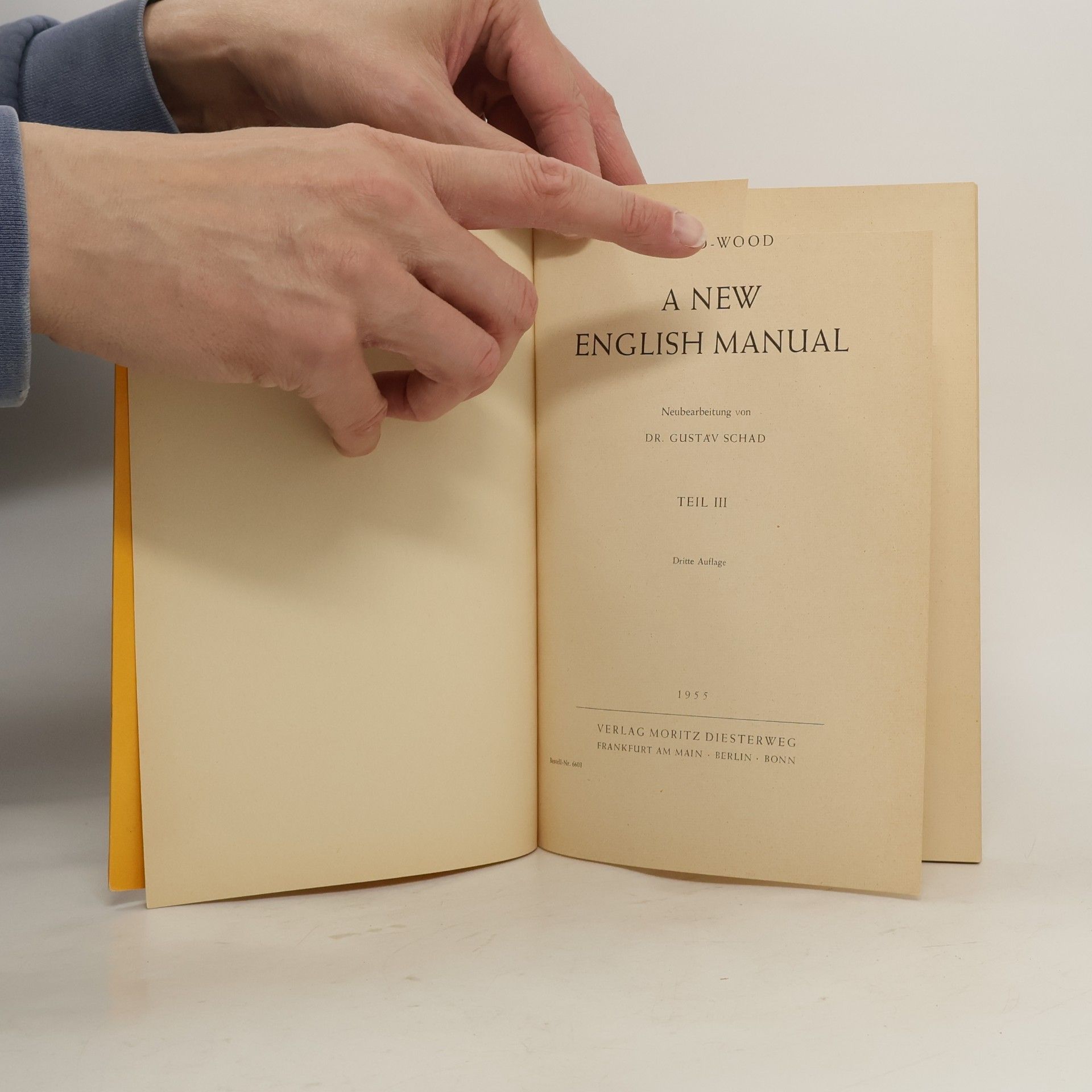 Gustav Schad A New English Manual – Teil III