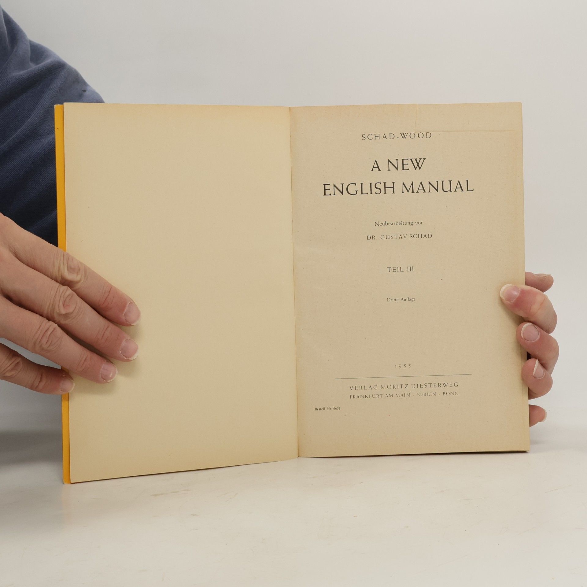 Gustav Schad A New English Manual – Teil III