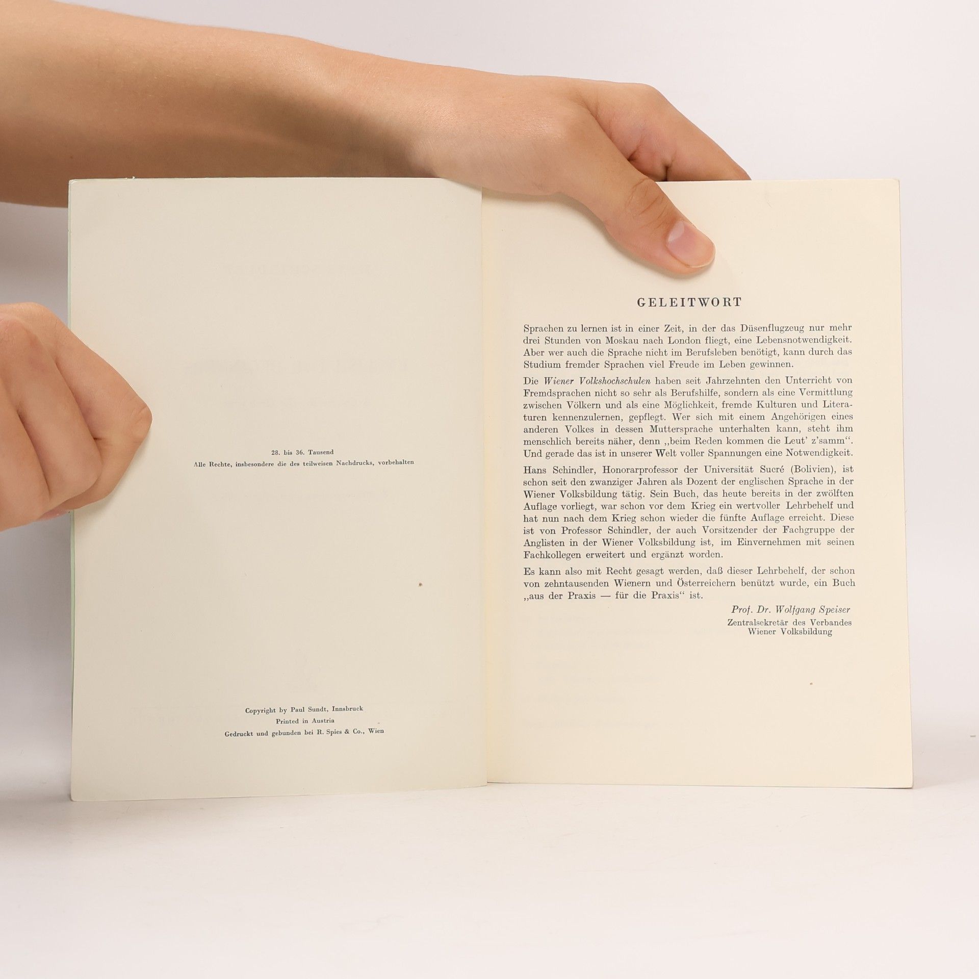 Hans Schindler ENGLISH FOR BEGINNERS