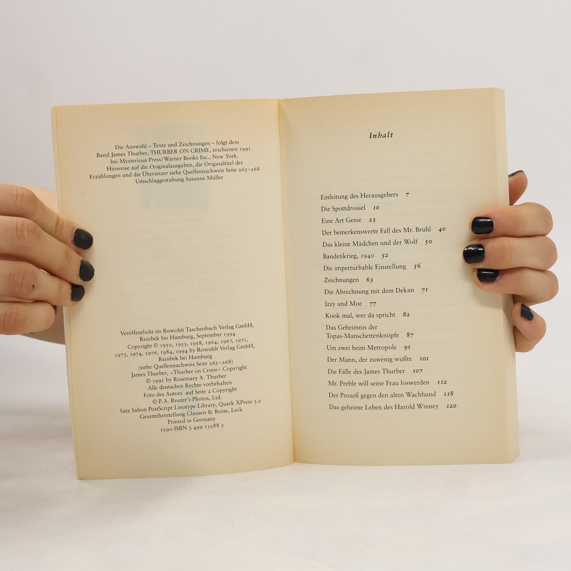 James Thurber Der Mann, der zuwenig wußte. Stories. Hrsg. v. Robert Lopresti