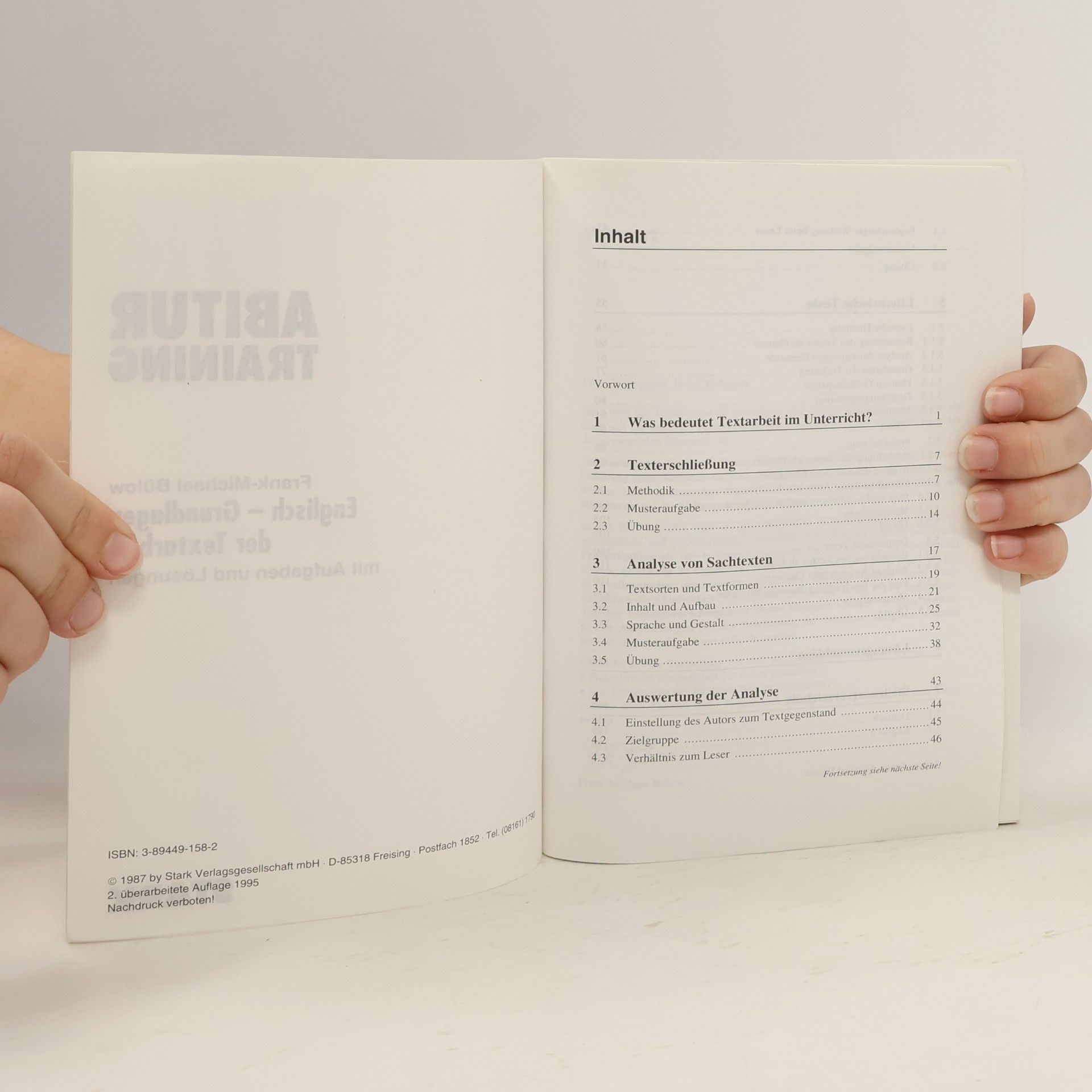 Frank-Michael Bülow Abitur-Training Englisch. Grundlagen der Textarbeit. Mit Aufgaben und Lösungen