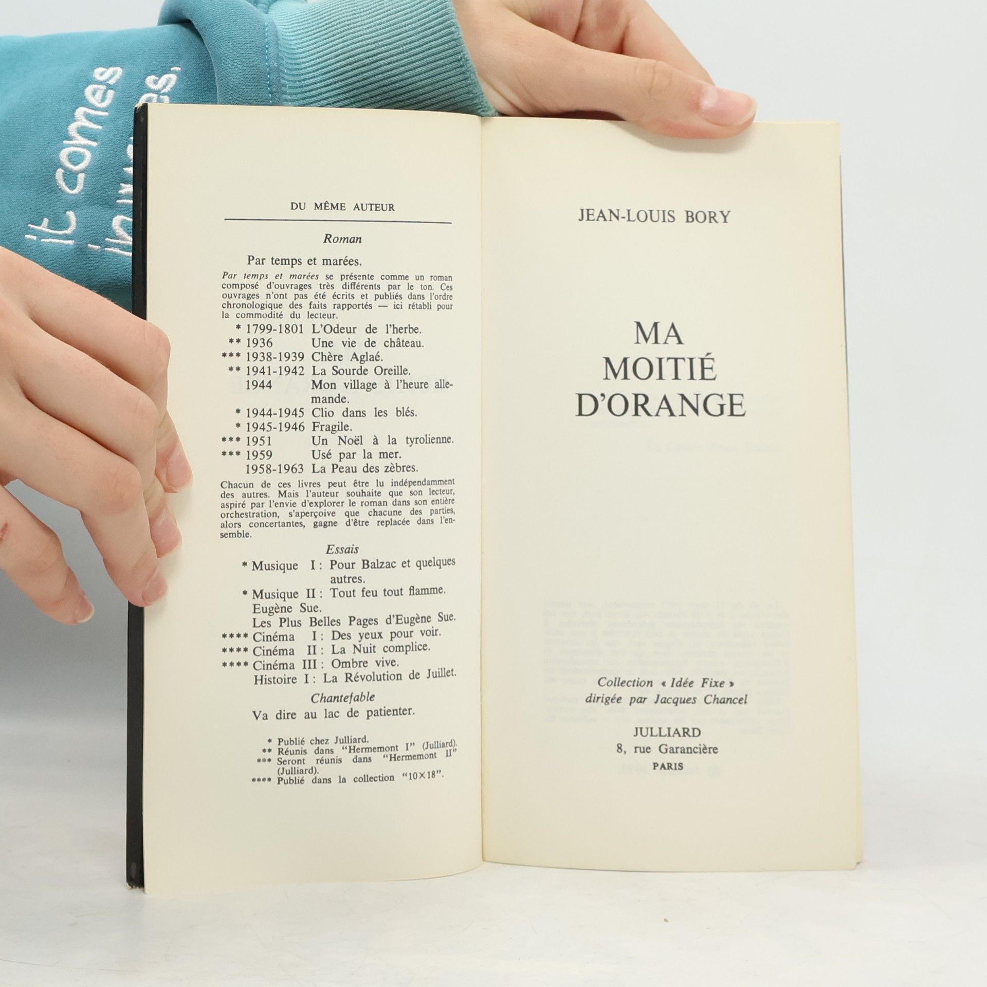 Jean Louis Bory Ma moitié d'orange