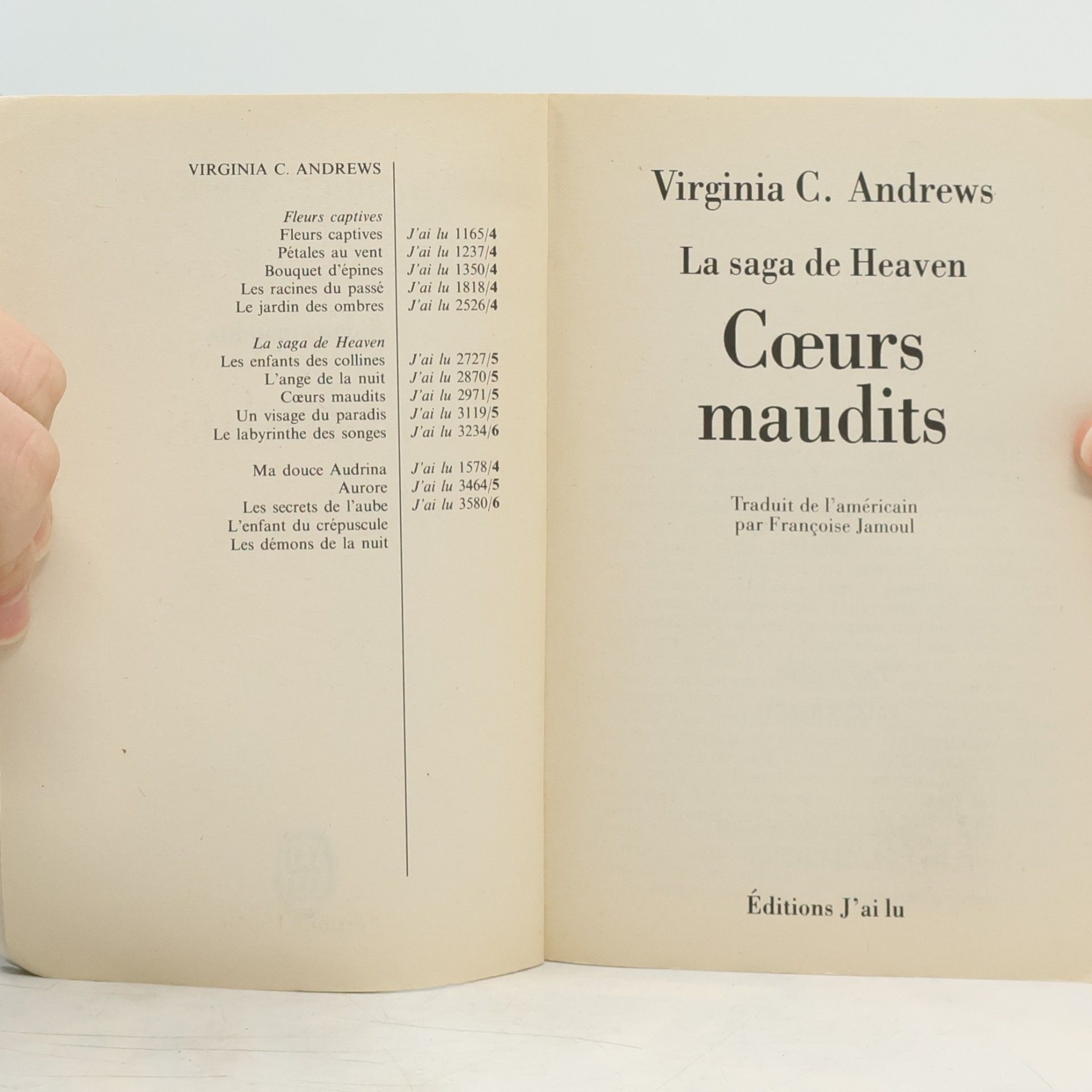 Virginia Cleo Andrews La saga de Heaven - 3: Cœurs maudits