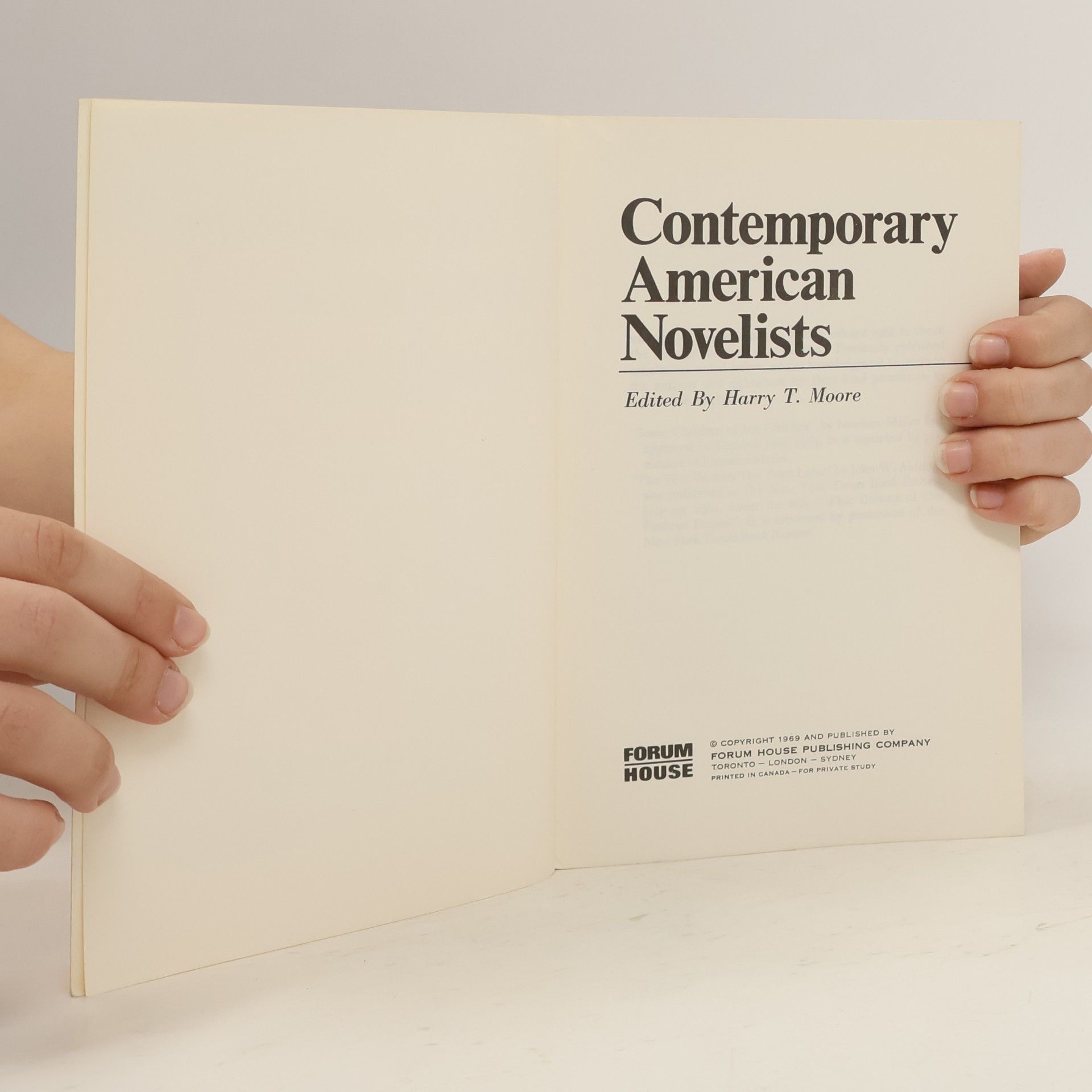 Various authors Contemporary American Novelists