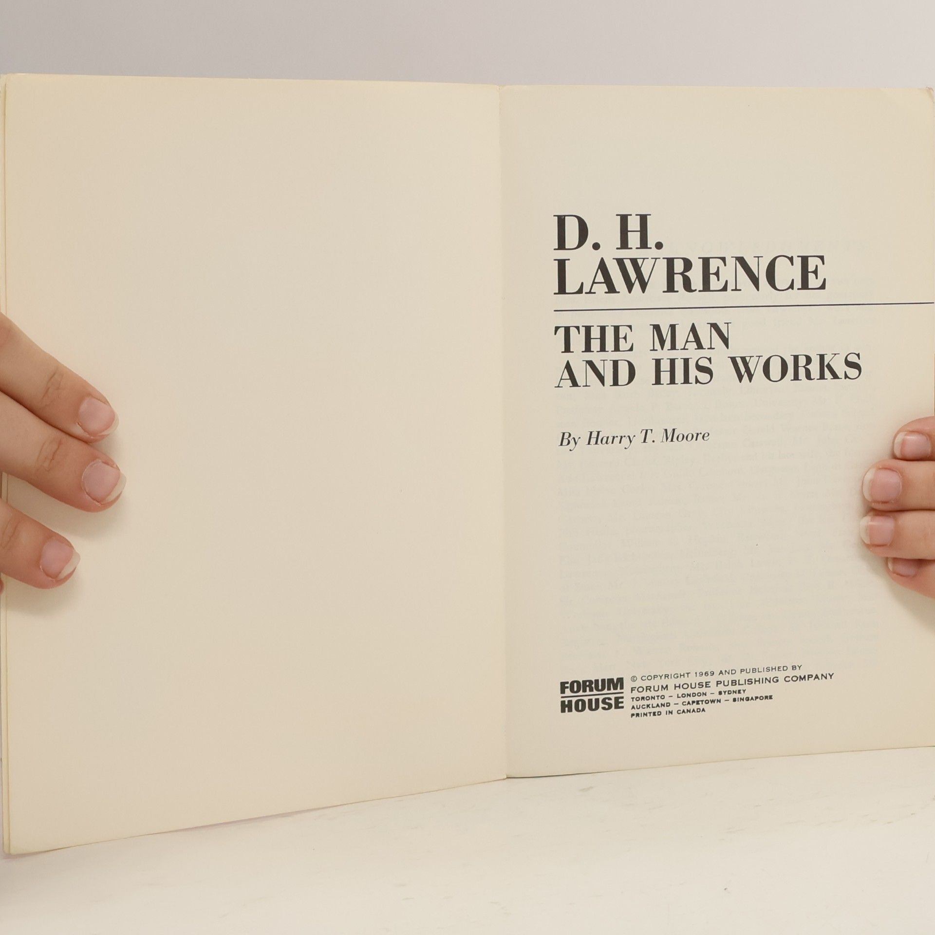 Harry T. Moore D.H. Lawrence