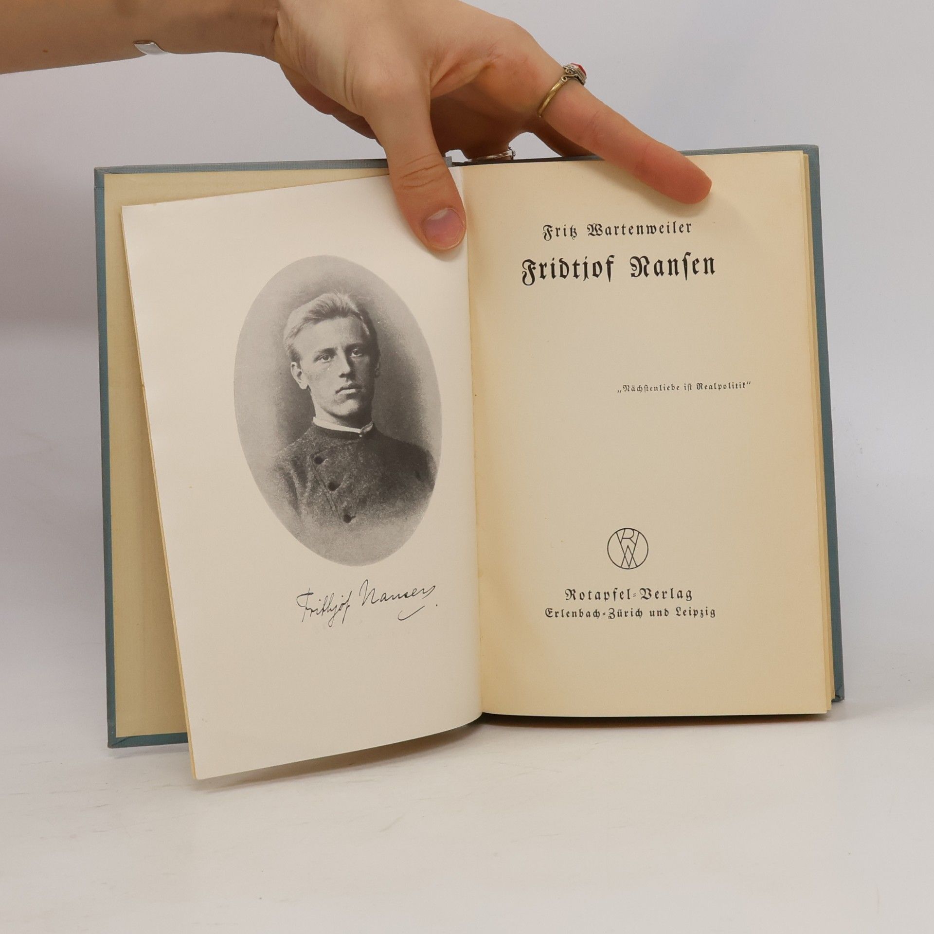 Fritz Wartenweiler Fridtjof Nansen