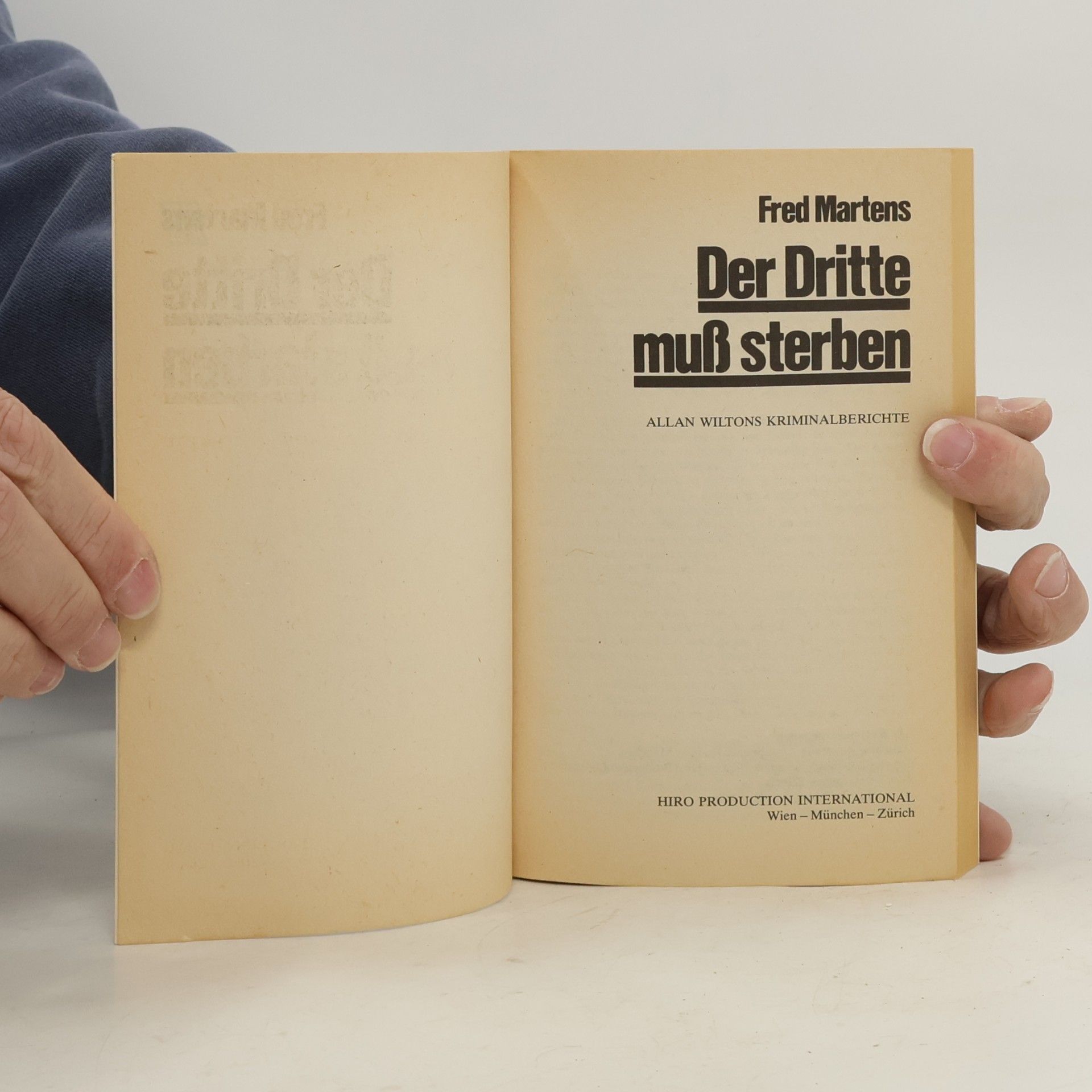 Fred Martens Der Dritte muss sterben