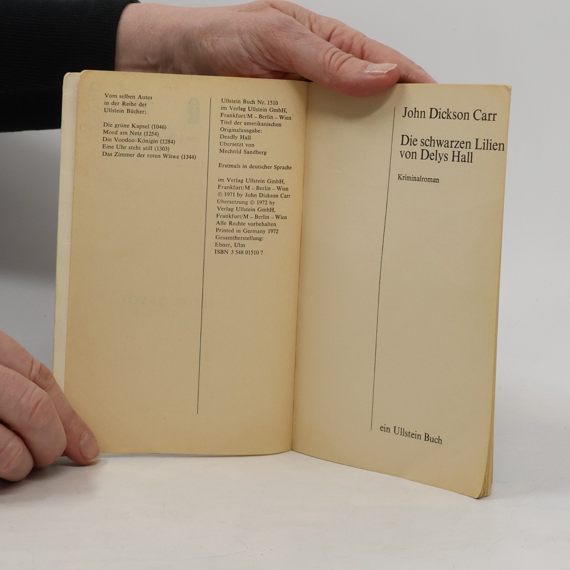 John Dickson Carr Die schwarzen Lilien von Delys Hall