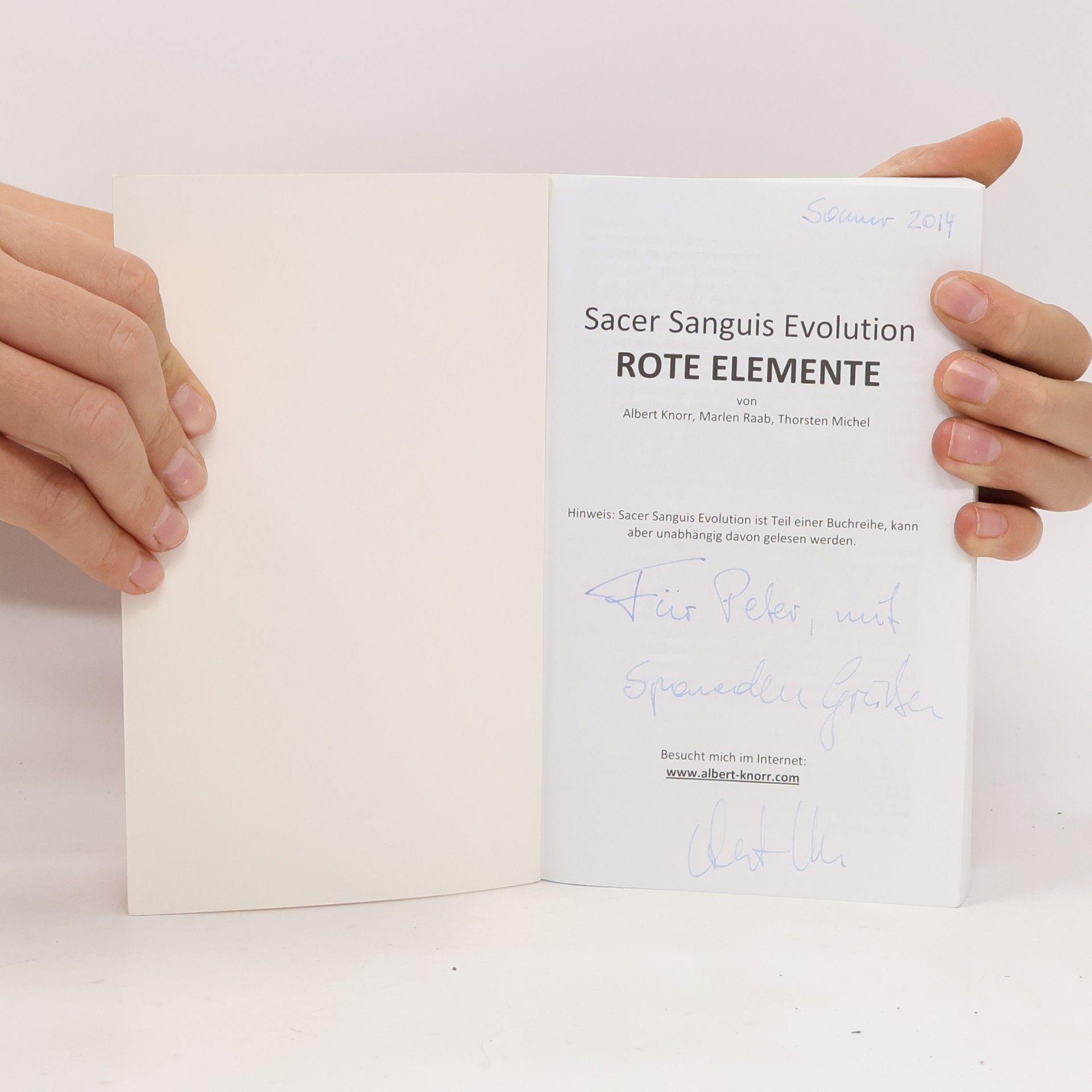 Albert Knorr Sacer Sanguis Evolution: Rote Elemente - 2. Auflage